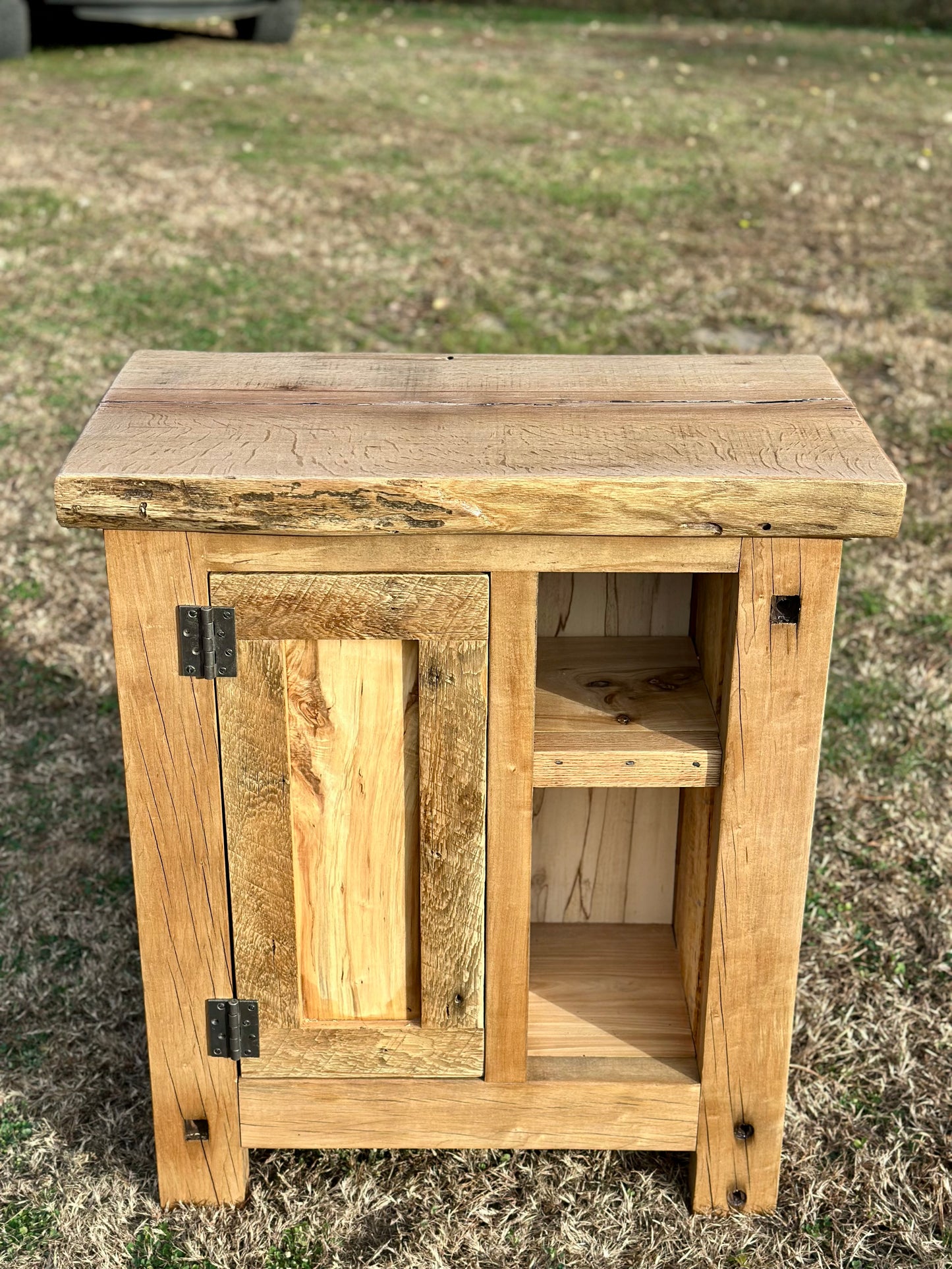 2 1/2’ L Rustic Reclaimed Wood Cabinet