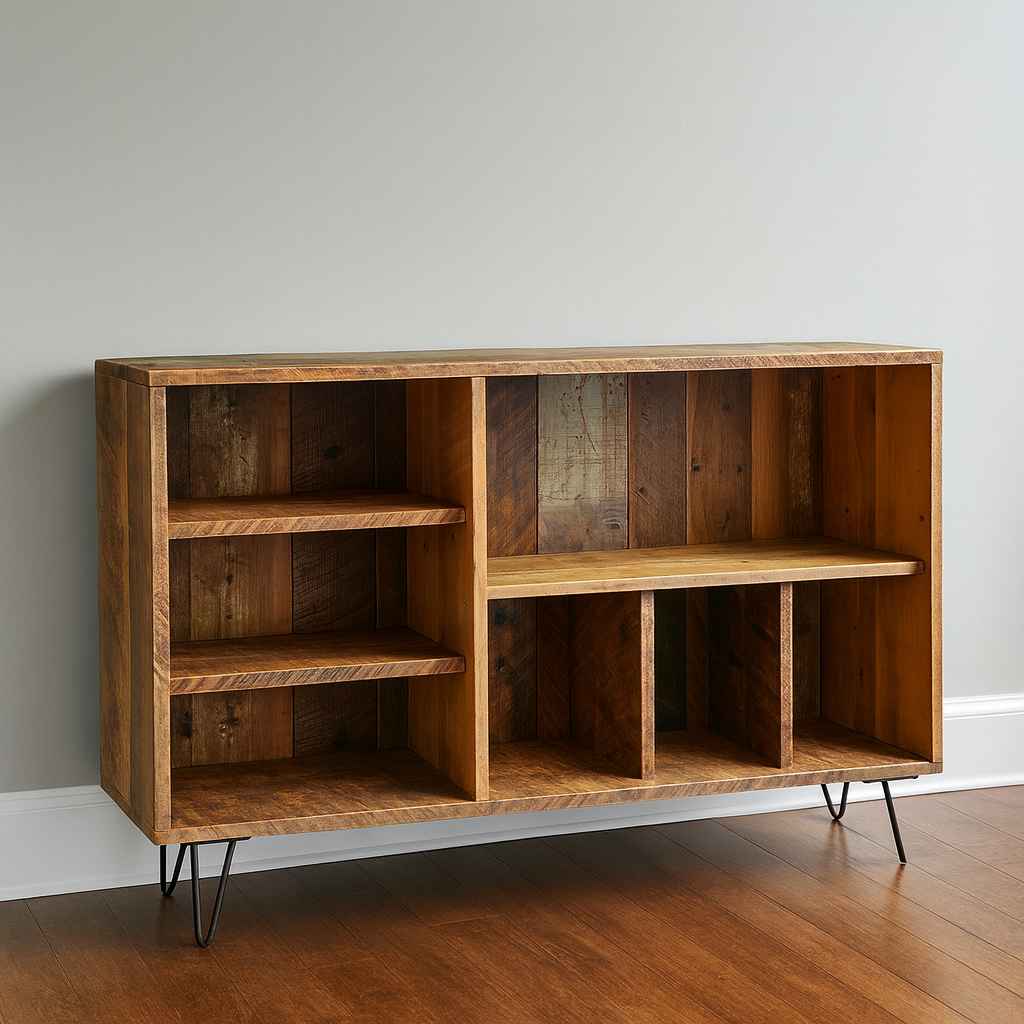 4 1/2’ Rustic Reclaimed Wood Console / Bar Table