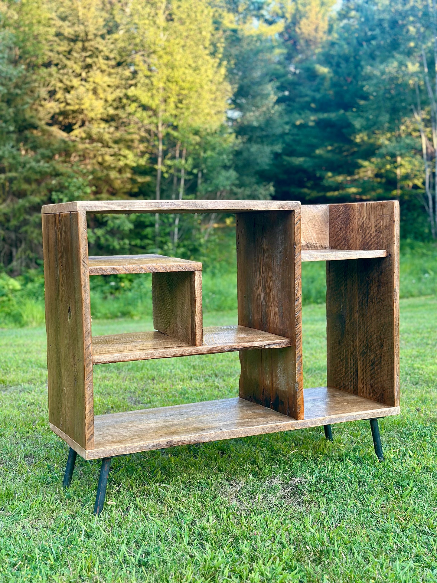 3.5' L Rustic Reclaimed Wood Retro Style Table