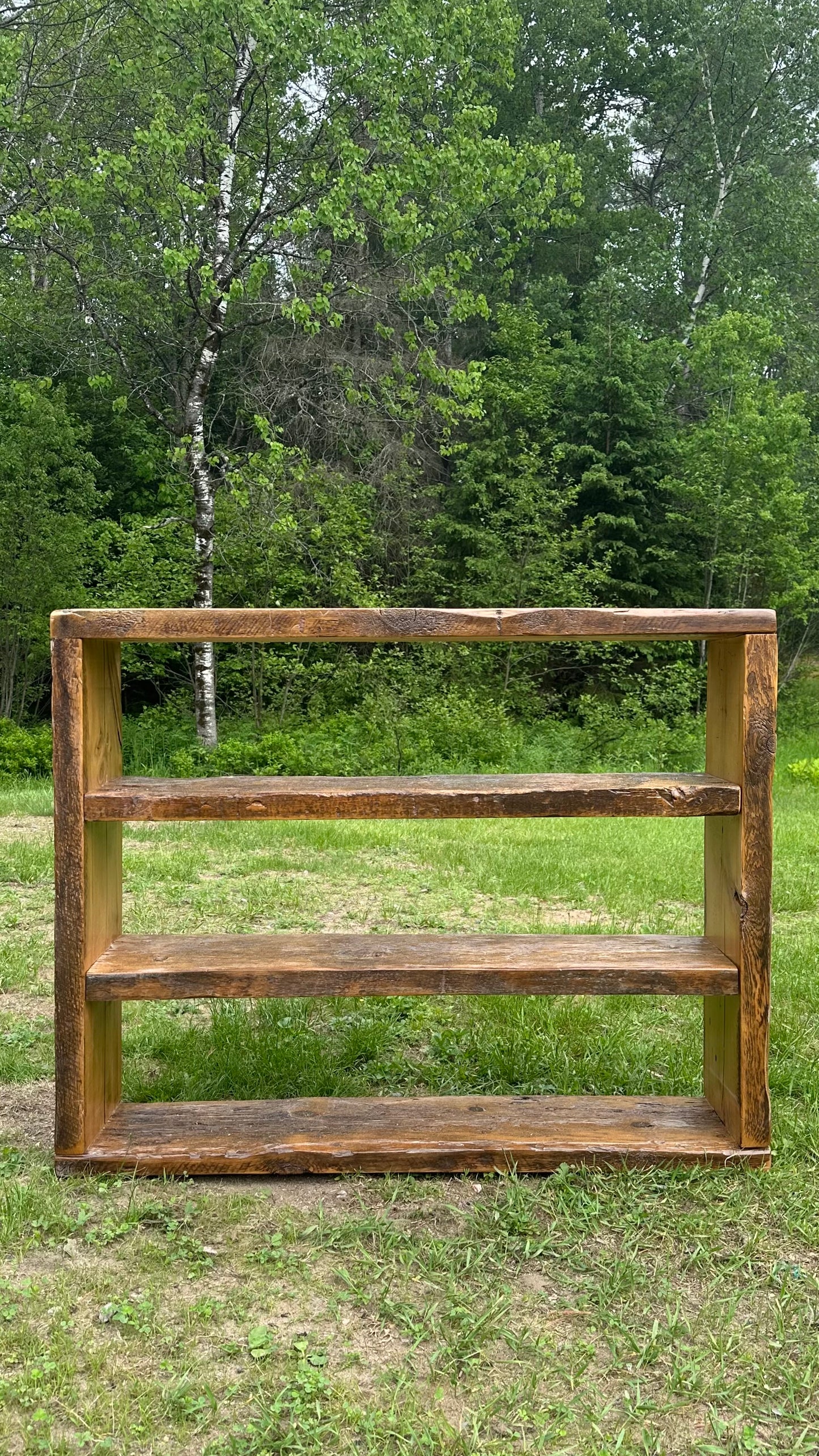 3 1/2’ L Rustic Reclaimed Wood Bookcase