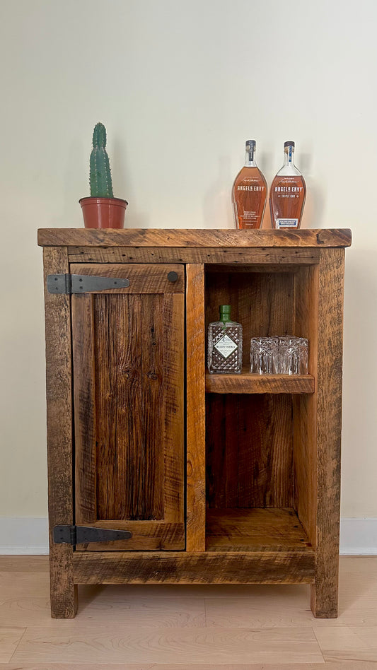 Rustic Wood Bar / Kitchen Cabinet