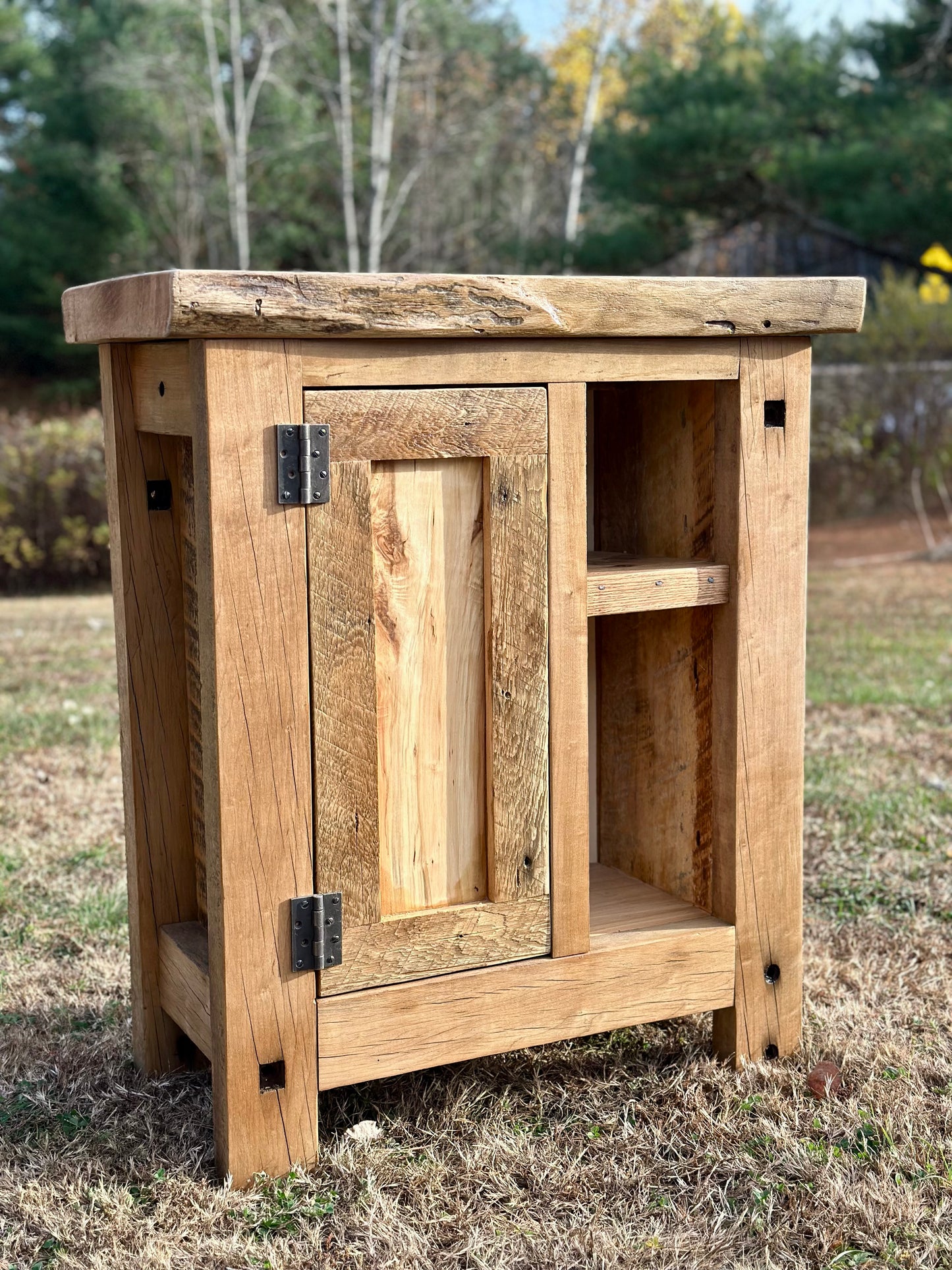 2 1/2’ L Rustic Reclaimed Wood Cabinet