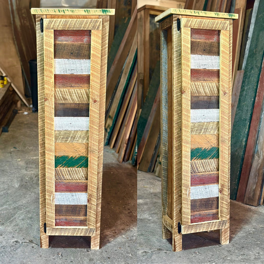 4.5' H Rustic Wood Cabinet / Pantry