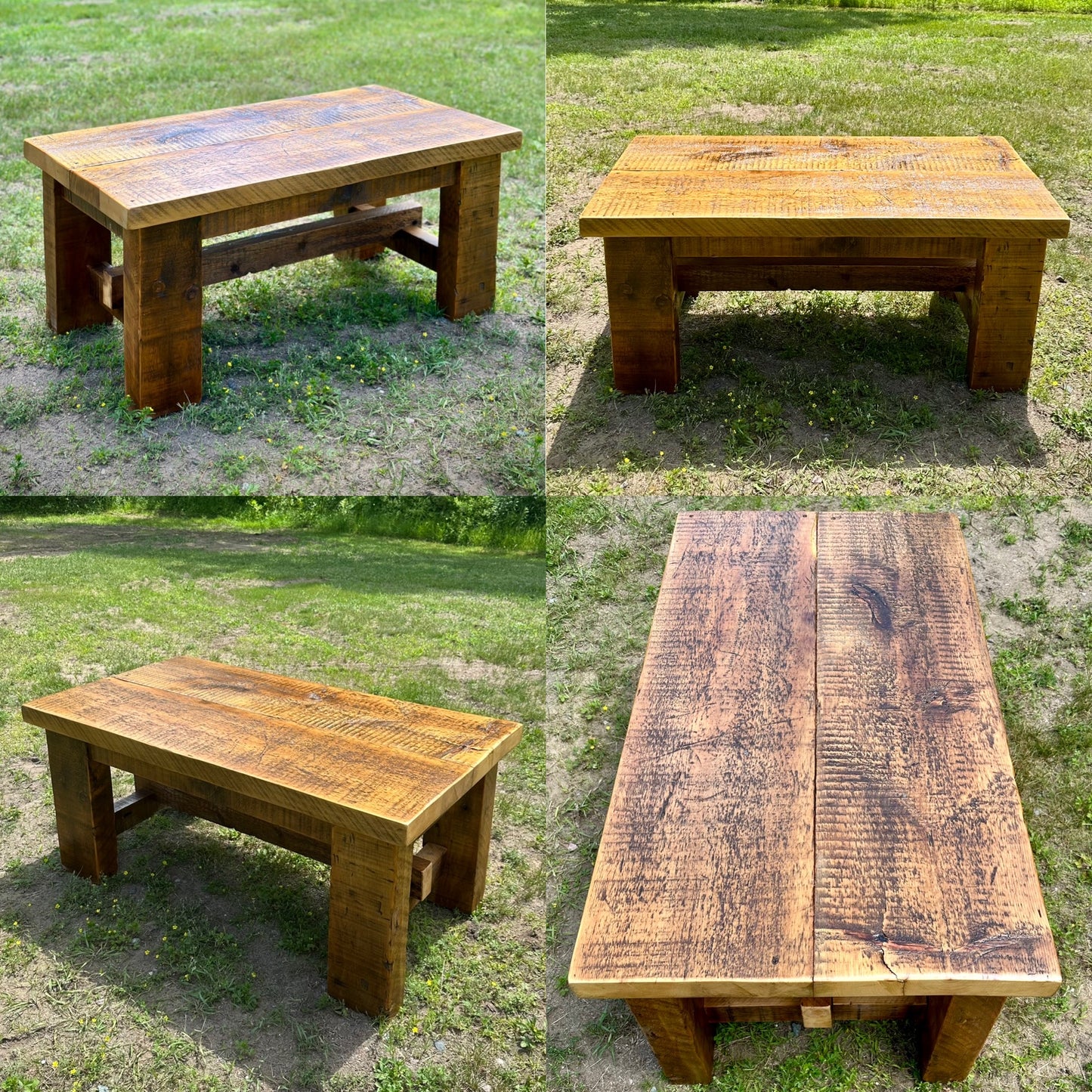 4’ L Rustic Reclaimed Wood Coffee Table