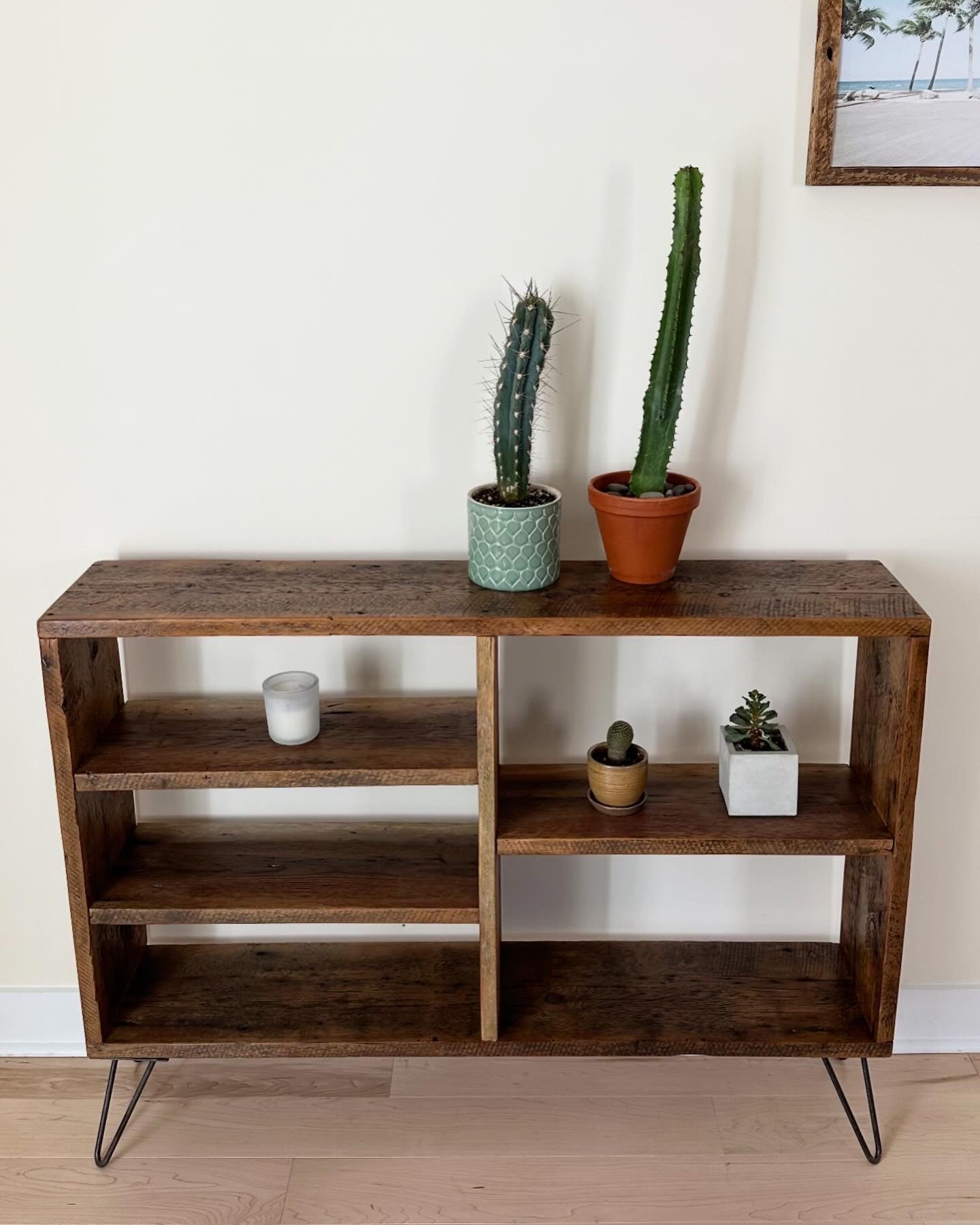 4’ Rustic Wood Minimalist Console Table