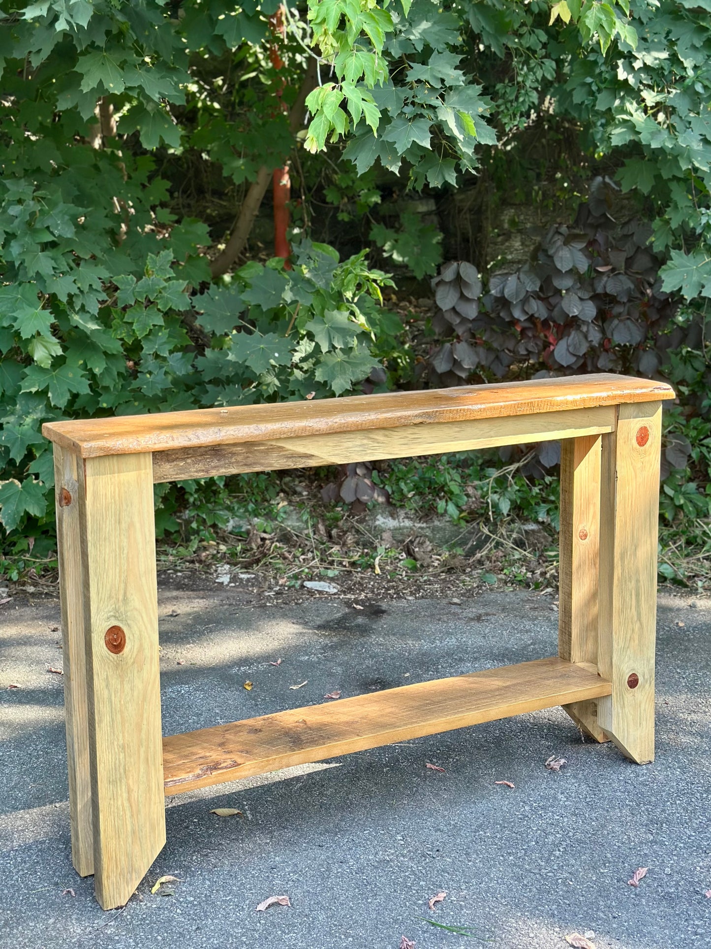 4’ Rustic Wood Console Table