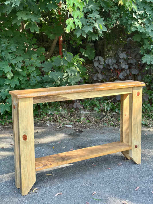 4’ Rustic Wood Console Table