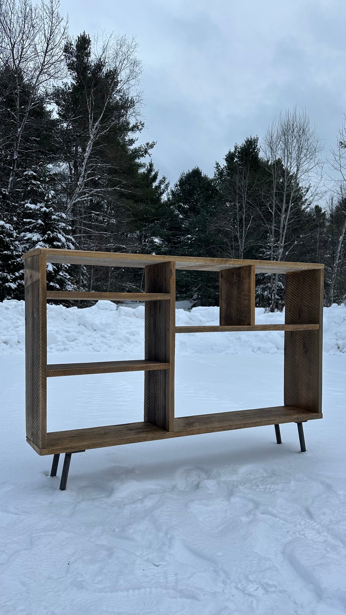 4 1/2’ L Rustic Reclaimed Wood Console / Bar Table