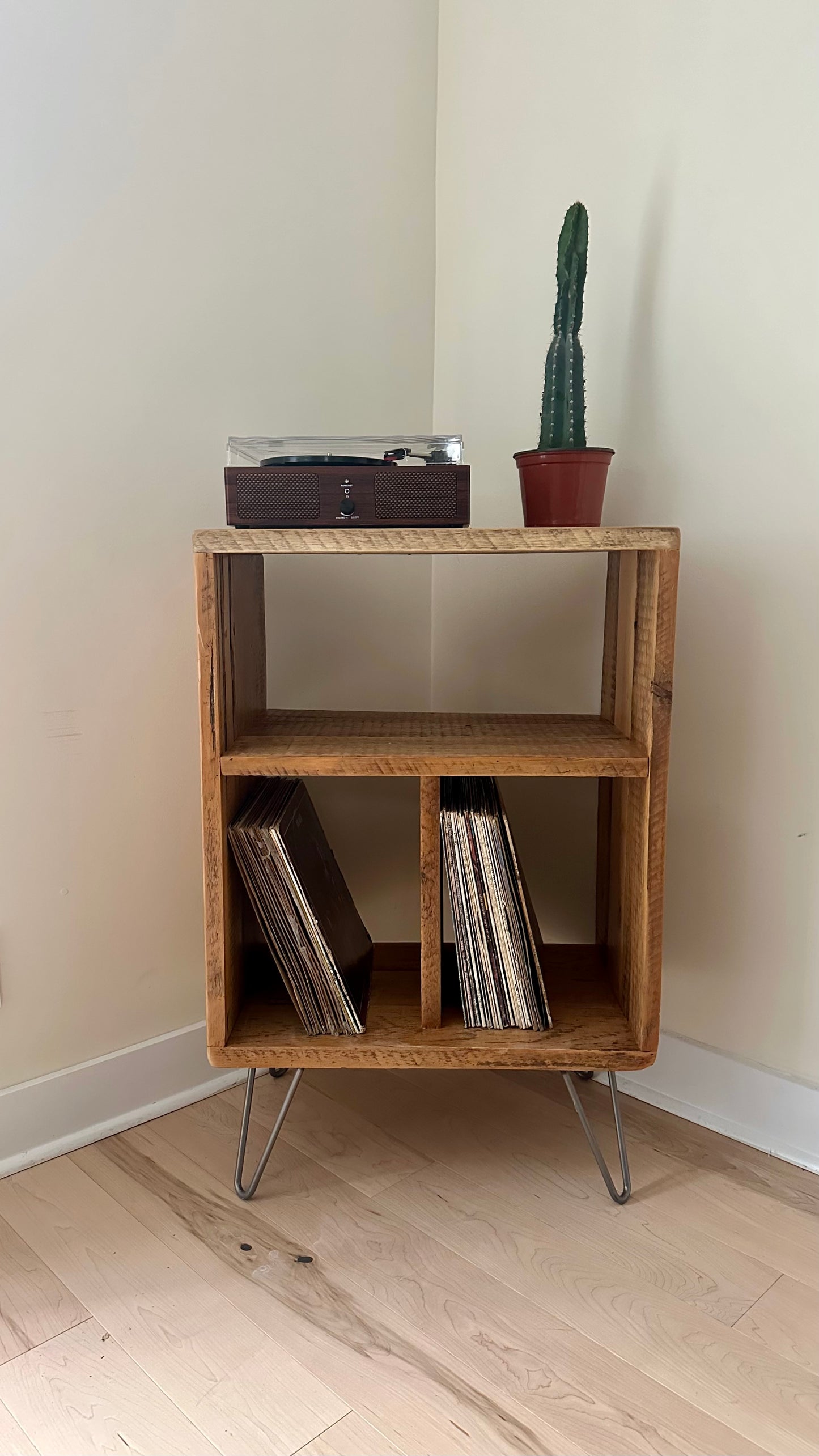Rustic Reclaimed Wood Media / Side Table