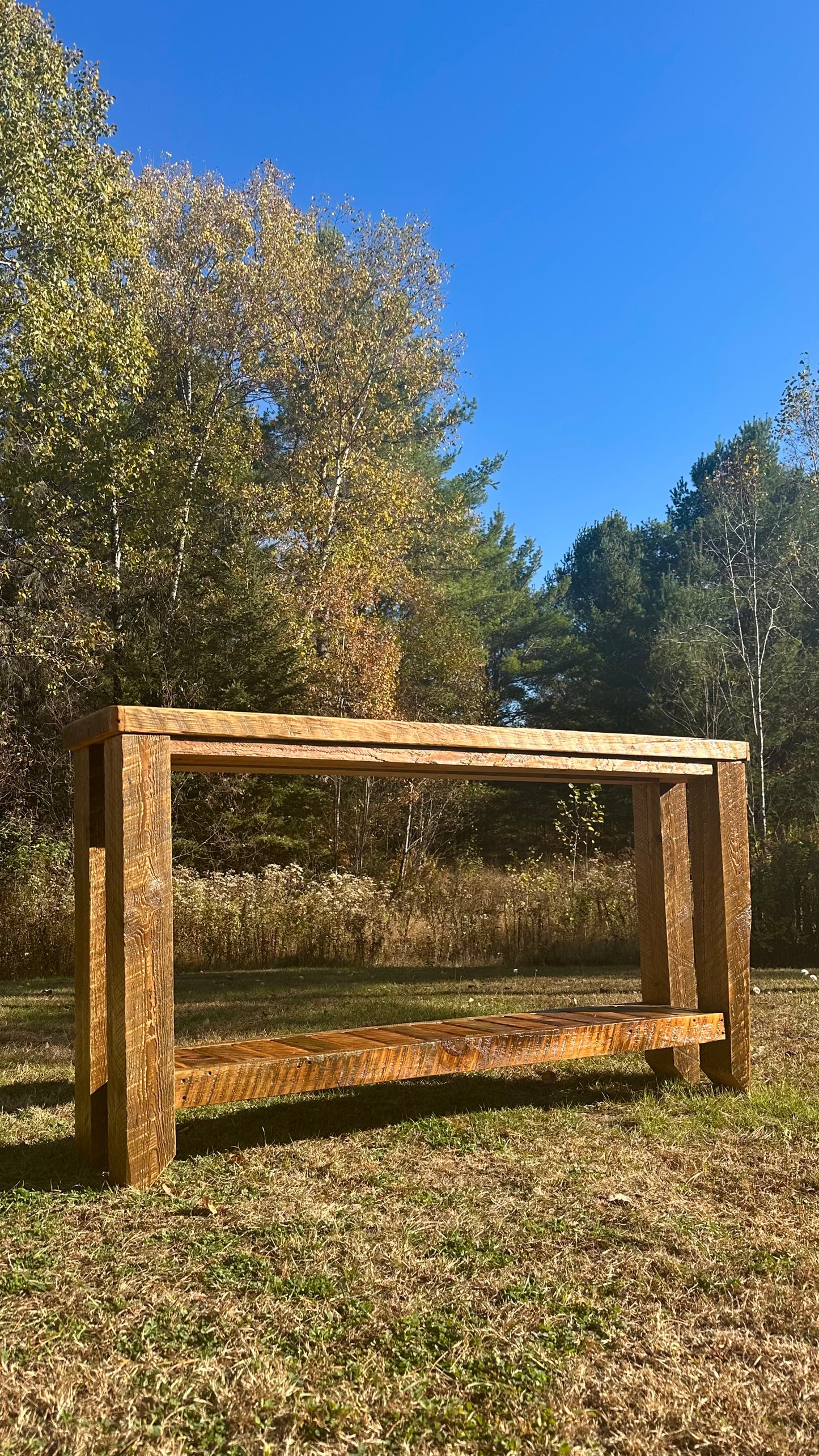 6’ L Rustic Reclaimed Wood Farmhouse Style Console / Hallway Table