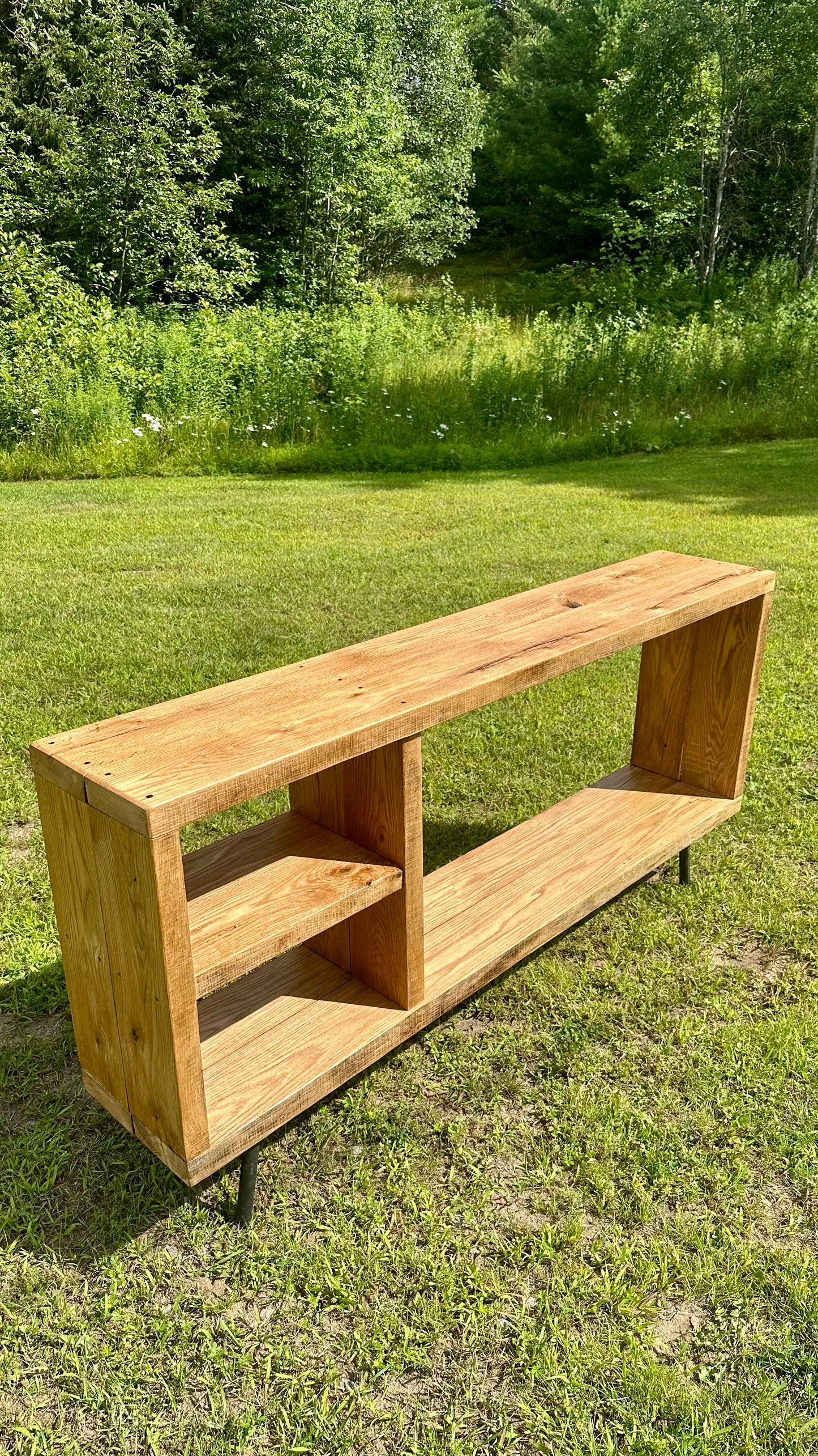 5’ L Rustic Reclaimed Oak Wood Media / TV Stand