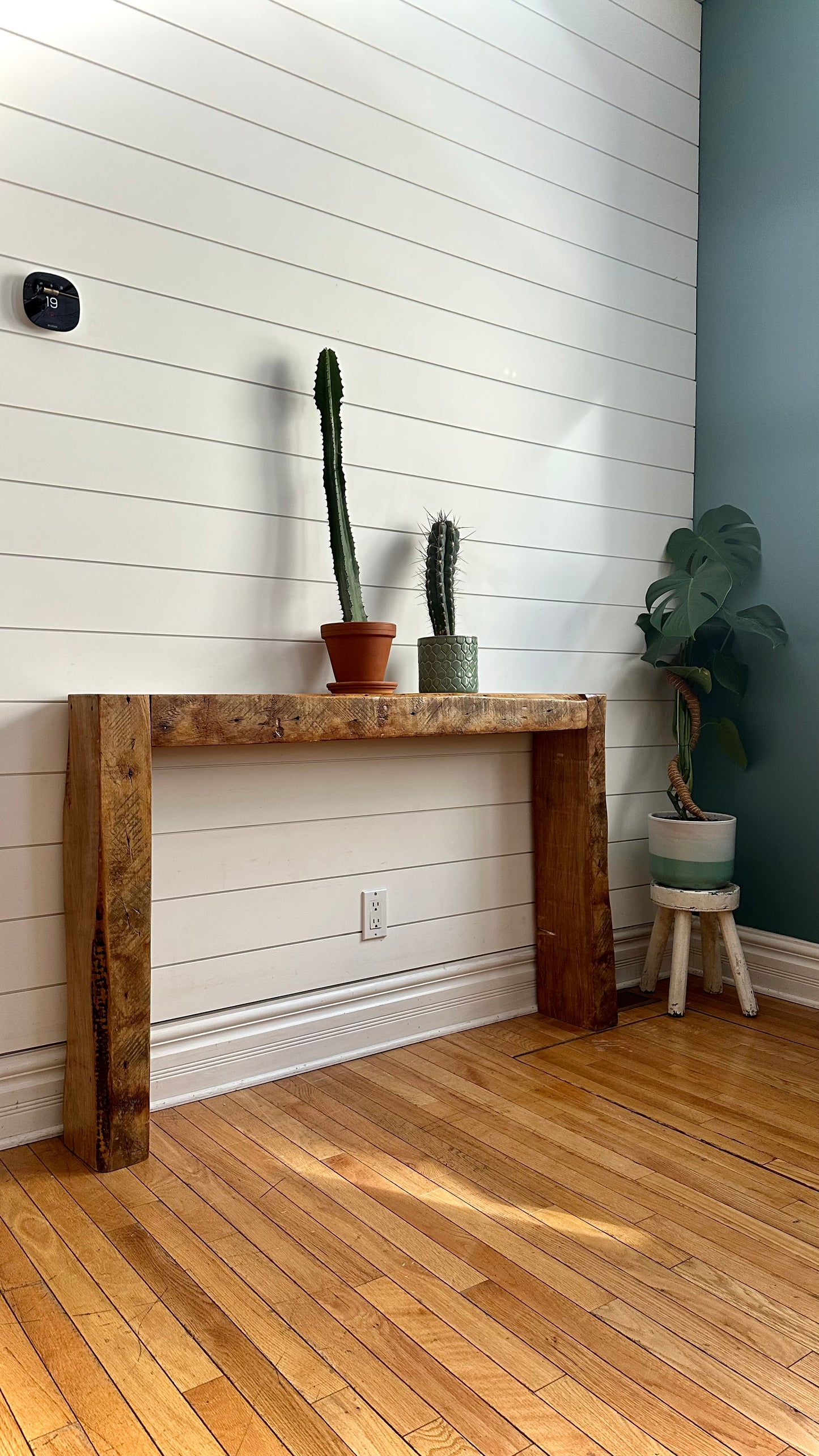 4 1/2’ Rustic Reclaimed Wood Console Table