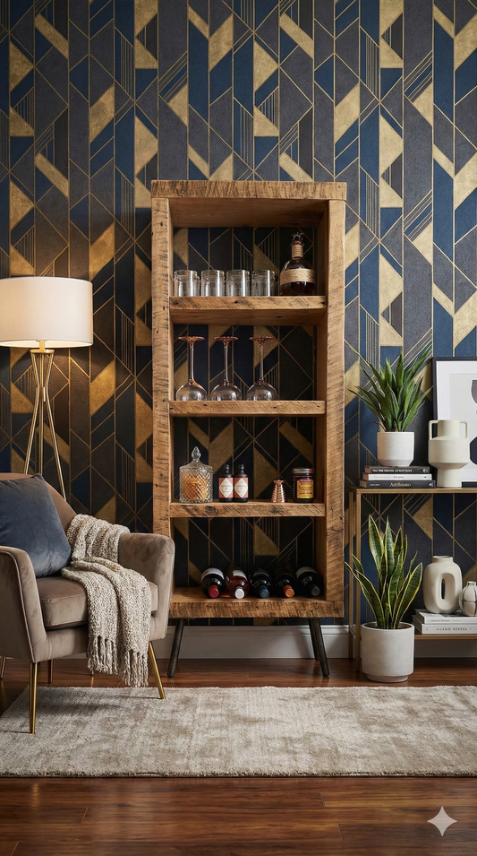 5’ H Rustic Reclaimed Ash Wood Bookcase on Pin Legs