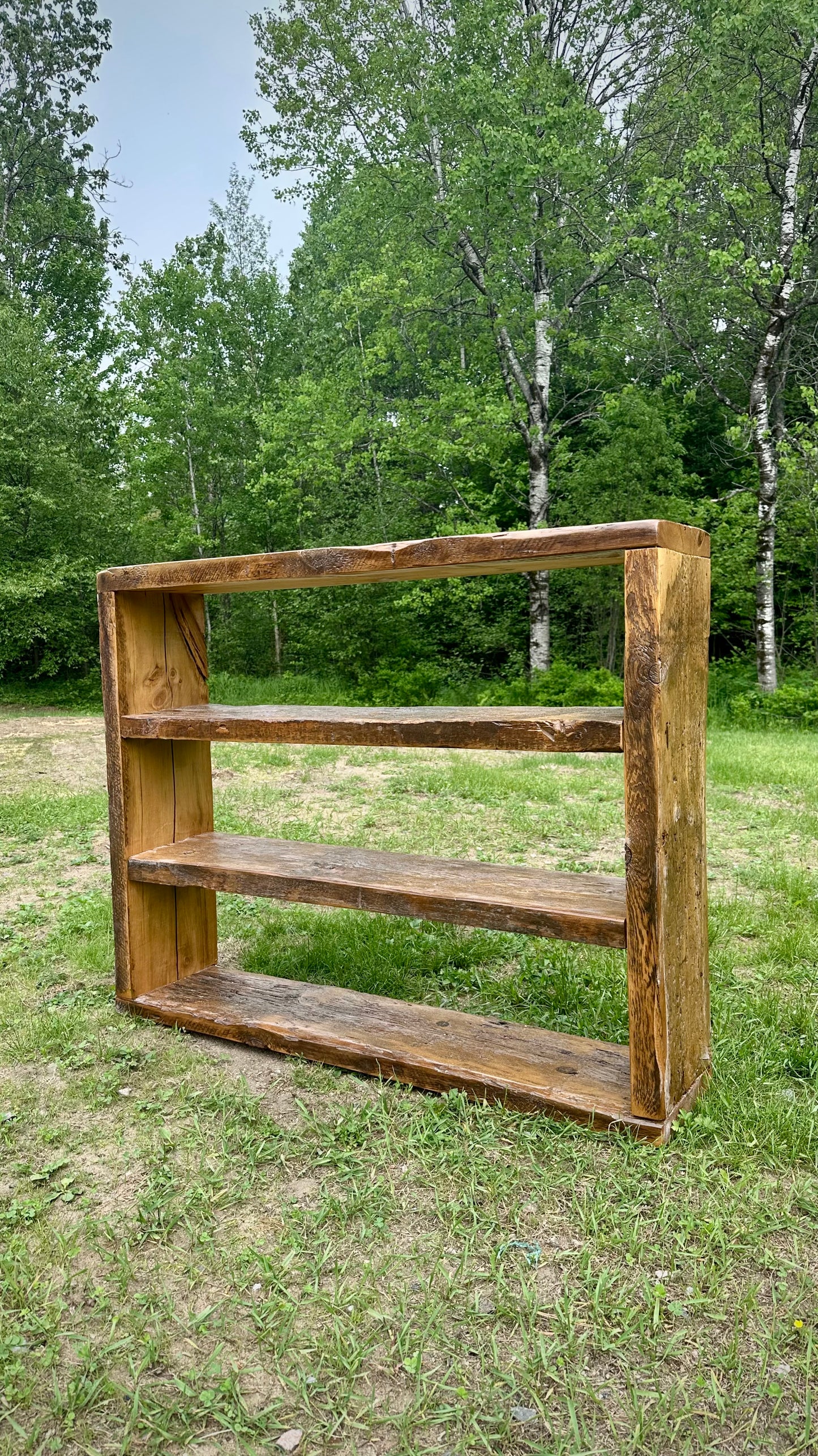 3 1/2’ L Rustic Reclaimed Wood Bookcase