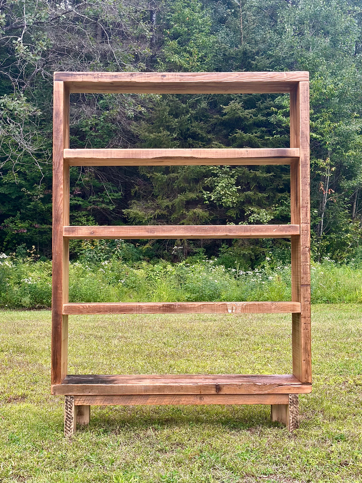 4' L Rustic Wood Bookcase / Shelf