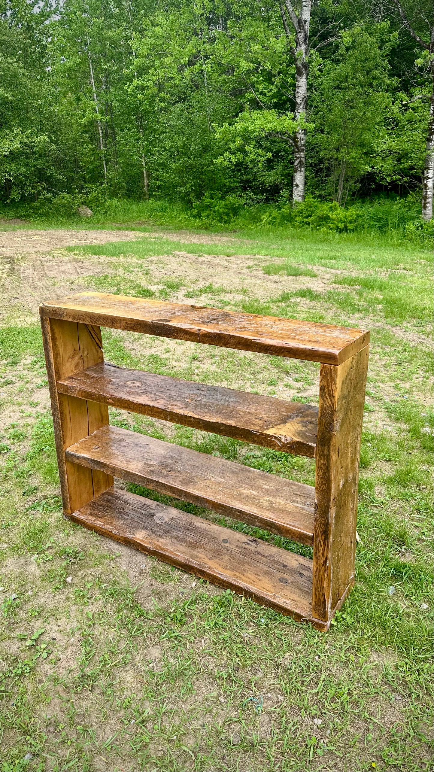 3 1/2’ L Rustic Reclaimed Wood Bookcase