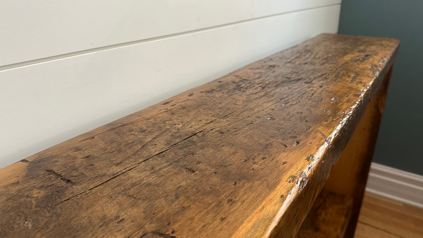 4 1/2’ L Rustic Reclaimed Wood Minimalist Console Table