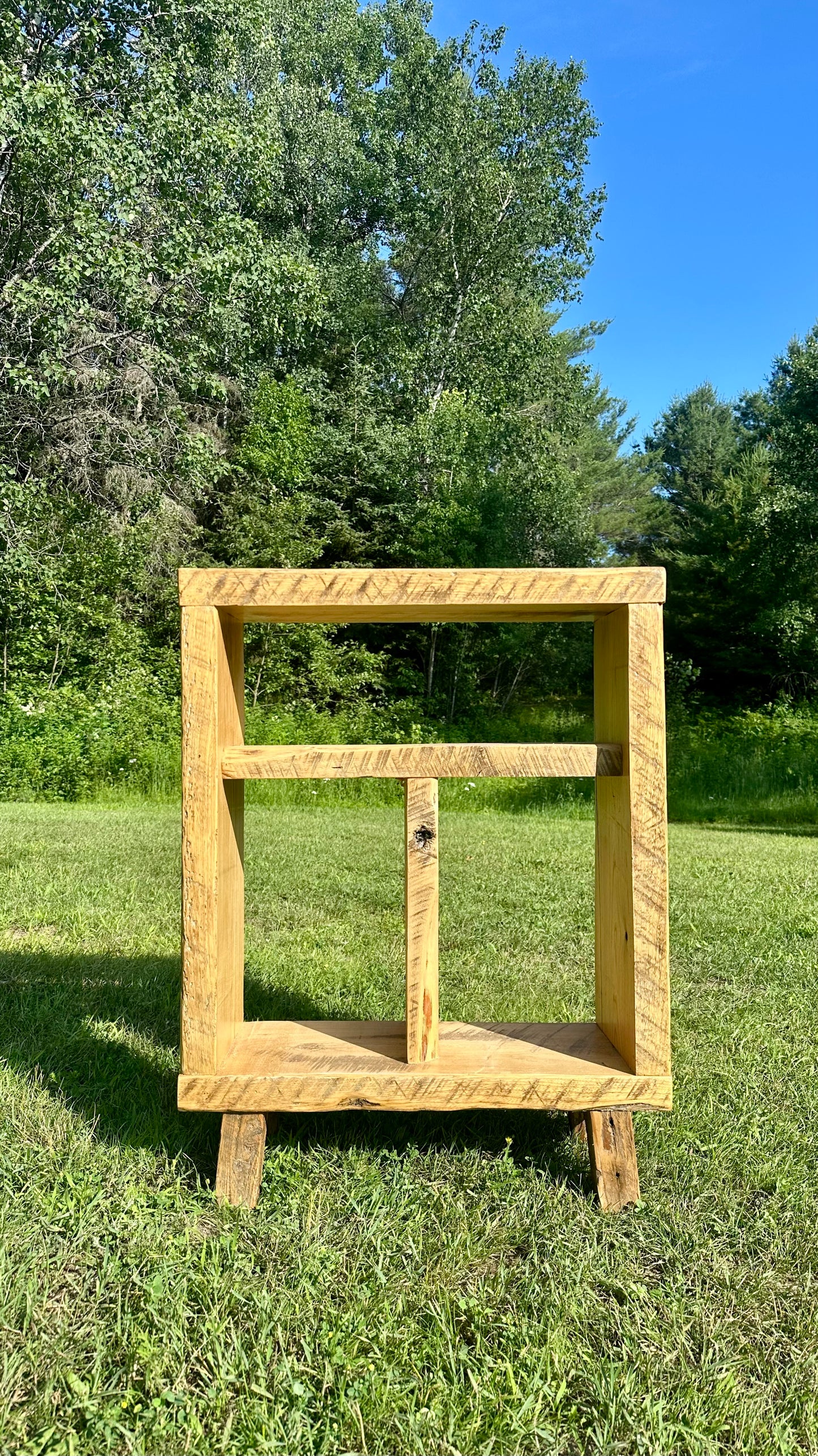 2’ L Rustic Ash Wood Side / Entryway Table