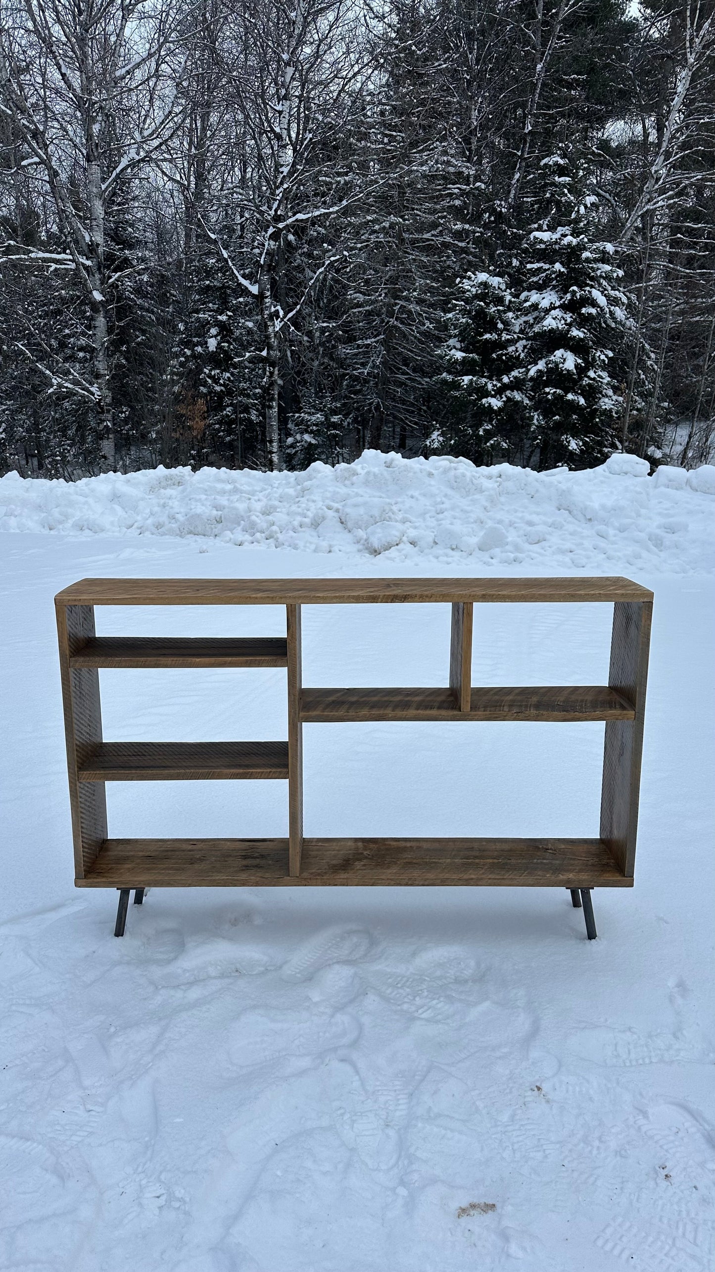 4 1/2’ L Rustic Reclaimed Wood Console / Bar Table