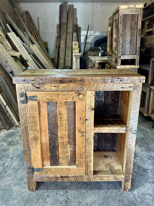 3’ L Rustic Reclaimed Wood Cabinet