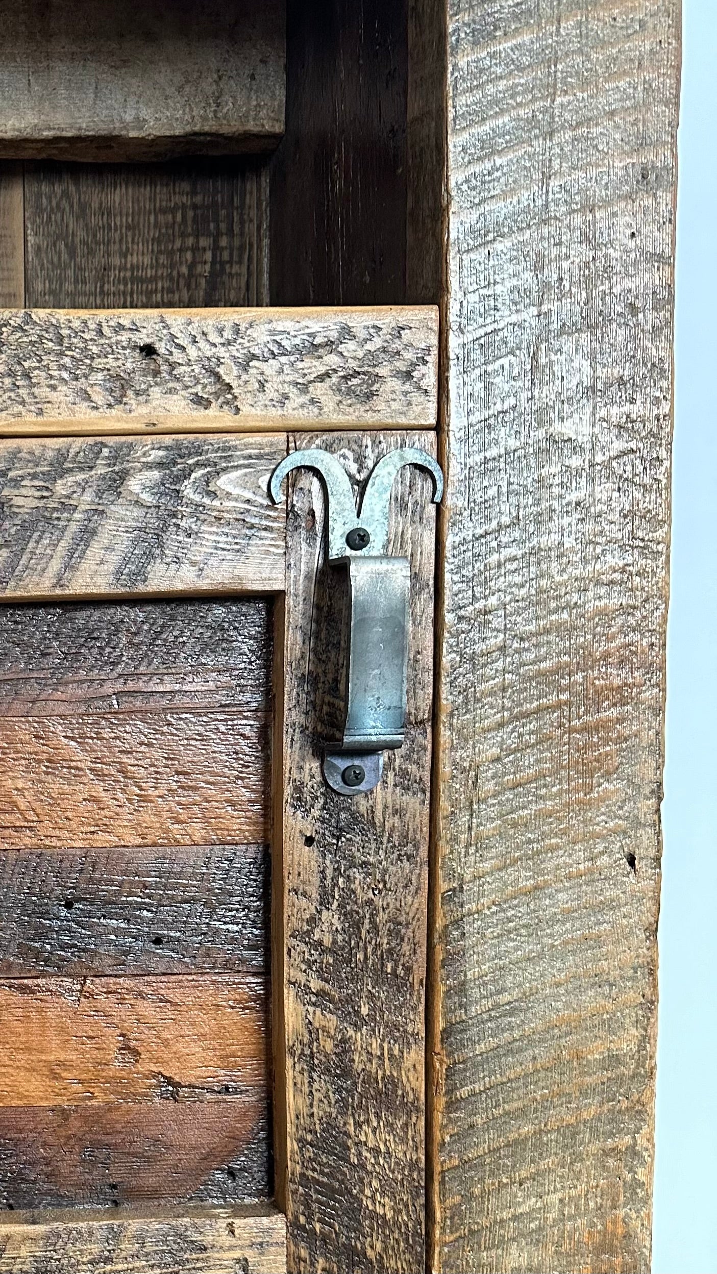 Rustic Reclaimed Wood Medieval Inspired Cabinet