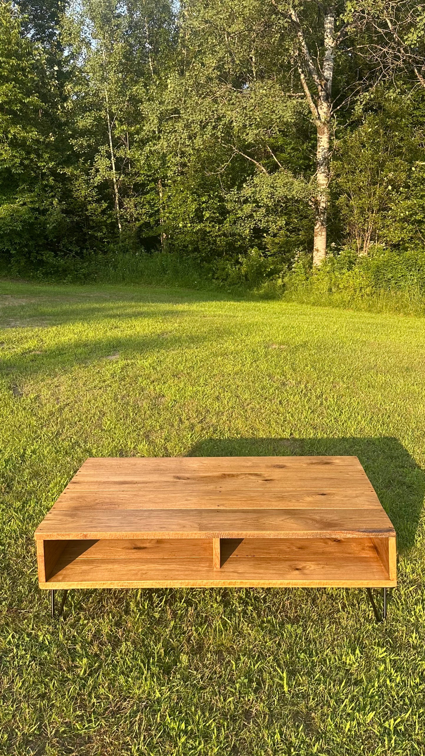 Rustic Retro Inspired Wood Coffee Table