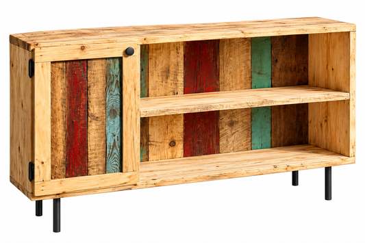 4' L Rustic Wood Cabinet
