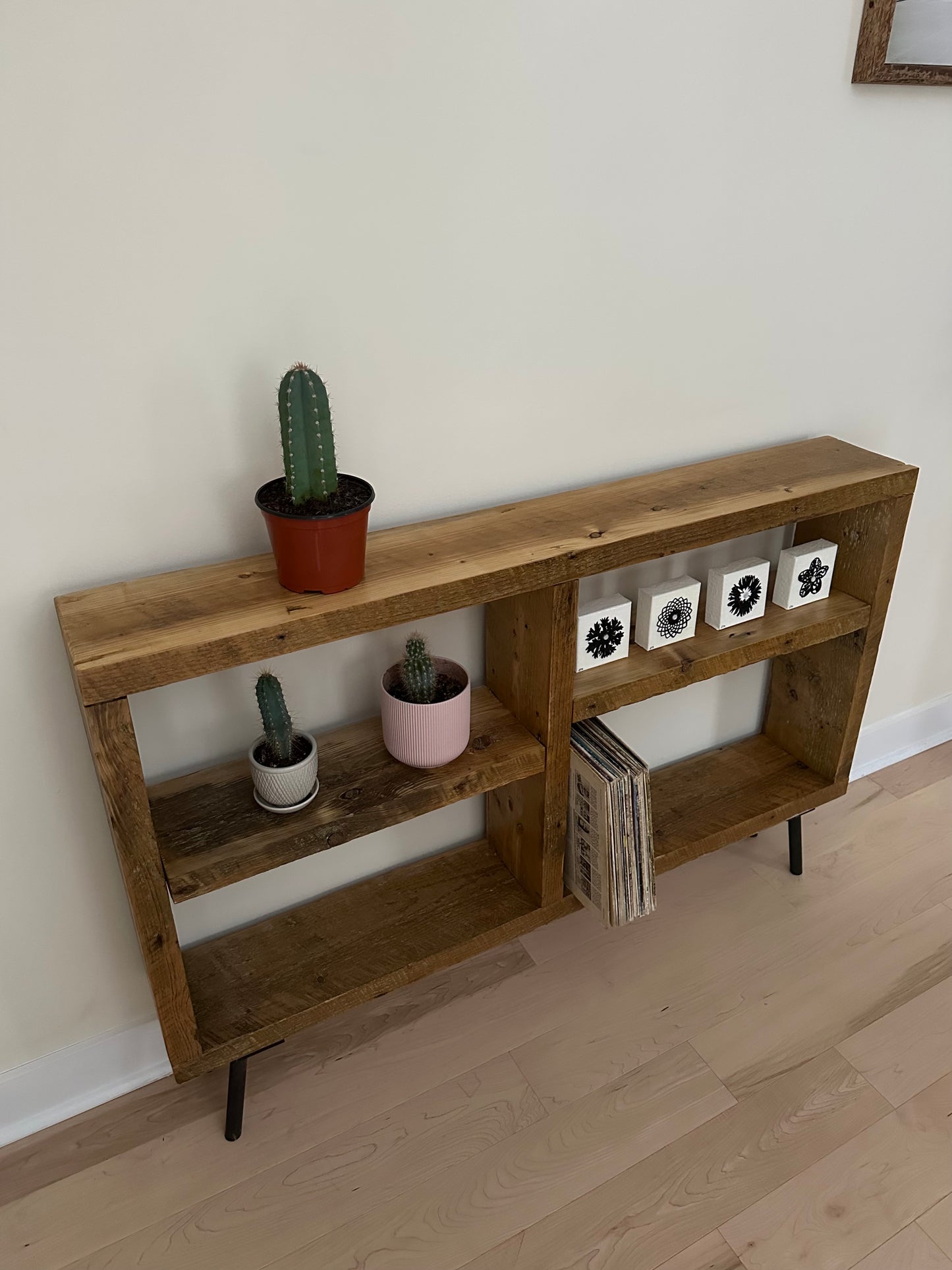 4 1/2’ L Rustic Wood Minimalist Console Table