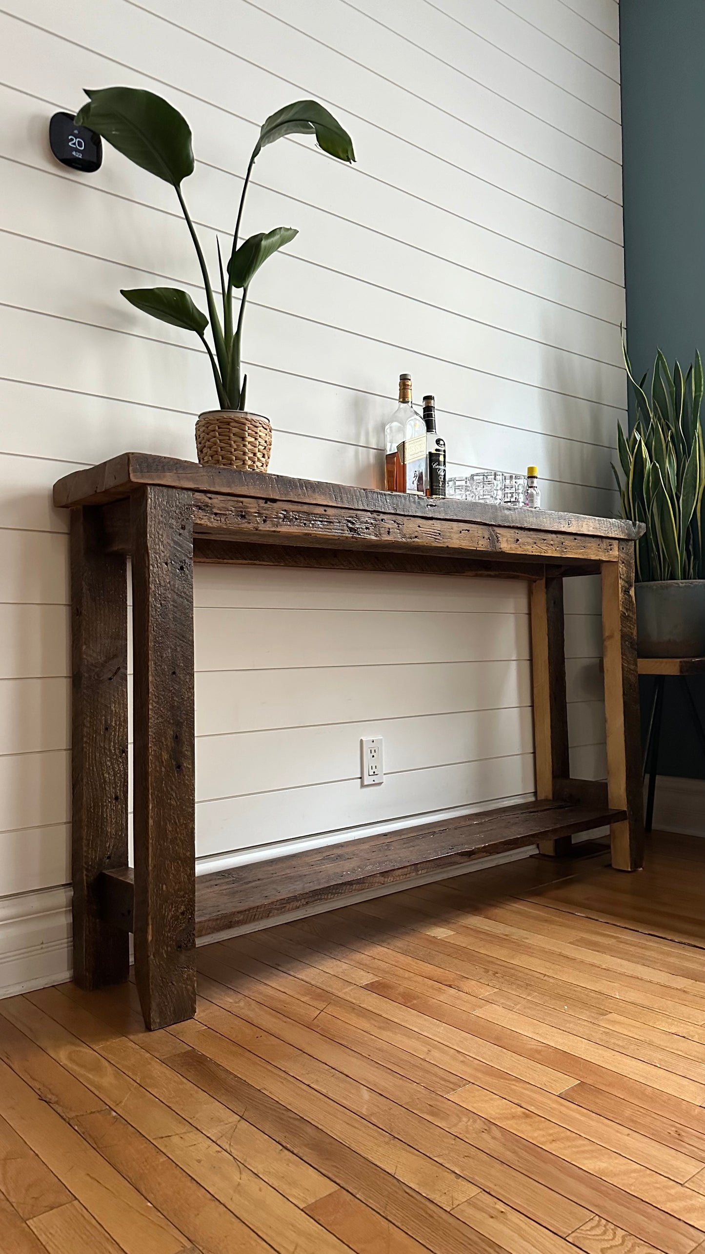 5’ L Rustic Wood Bar / Entryway Table