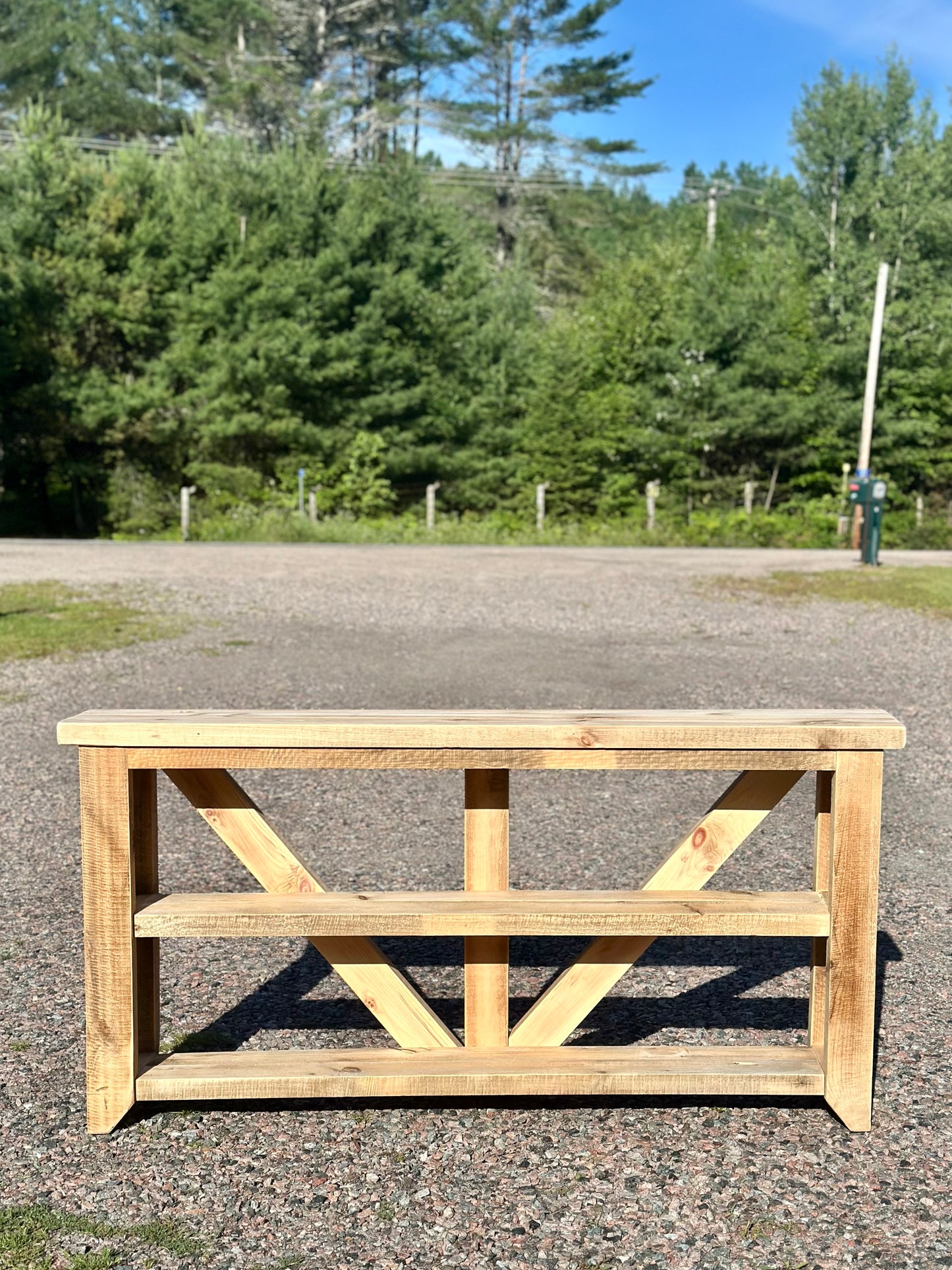 6’ L Rustic Pine Farmhouse Style Console / Sofa Table