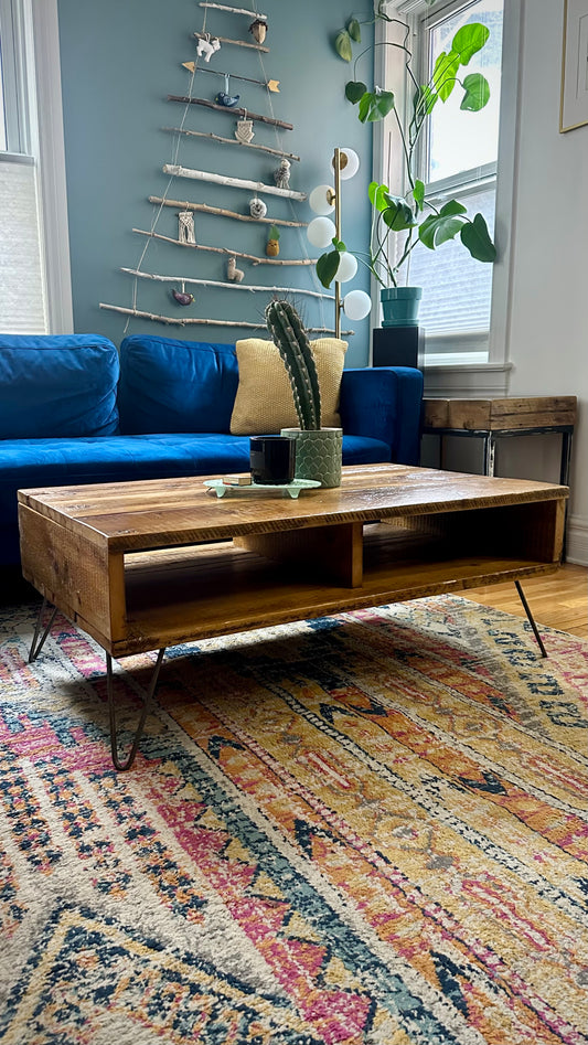 Retro Rustic Wood Coffee Table