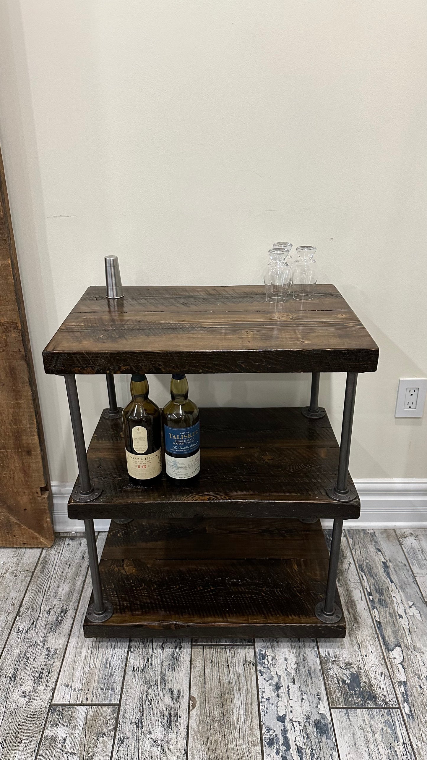 Rustic Reclaimed Wood Industrial Style Table