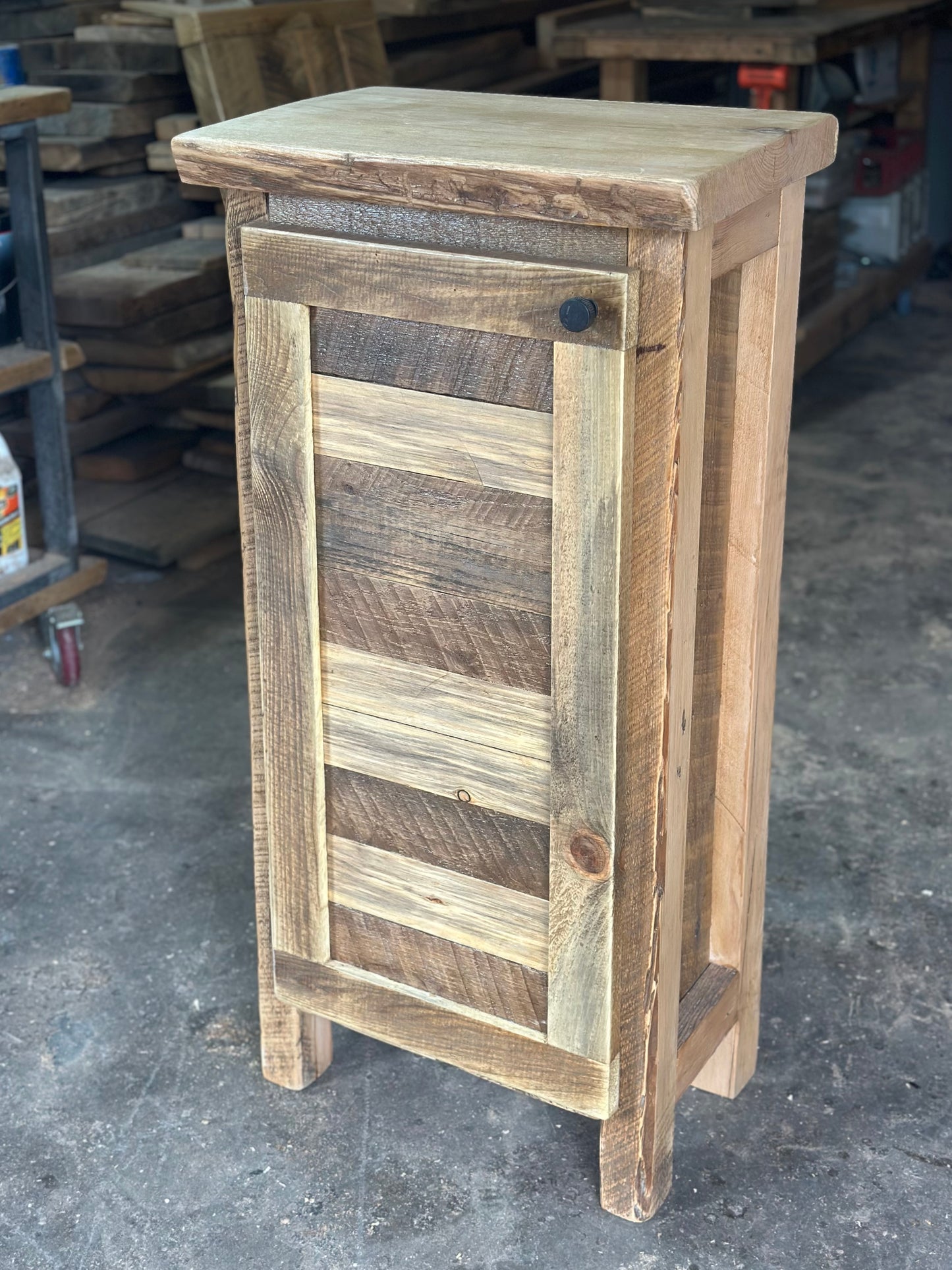 Rustic Wood Bar / Storage Cabinet