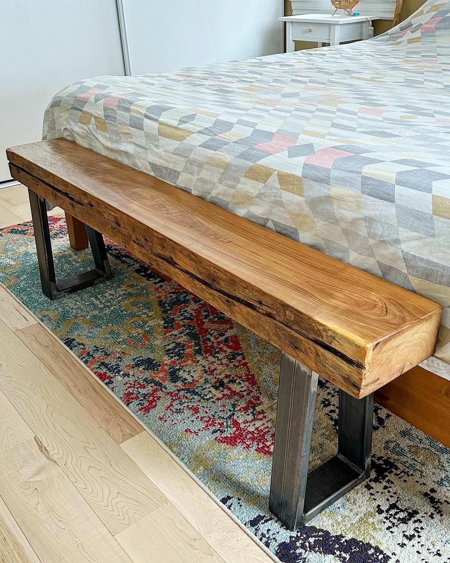 5’ Rustic Wood Narrow Beam Bench