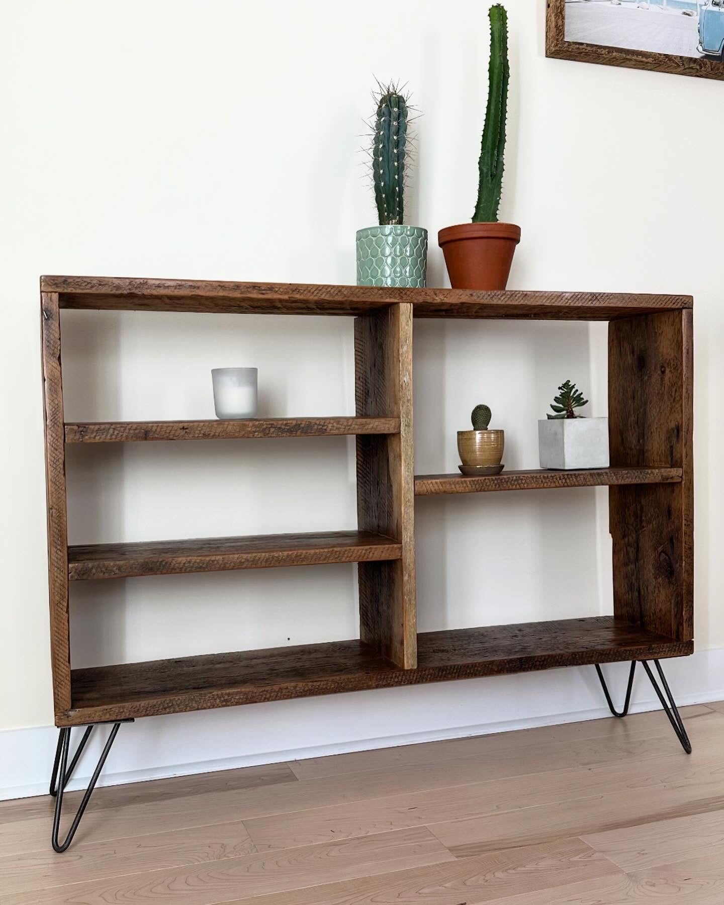 4’ Rustic Wood Minimalist Console Table