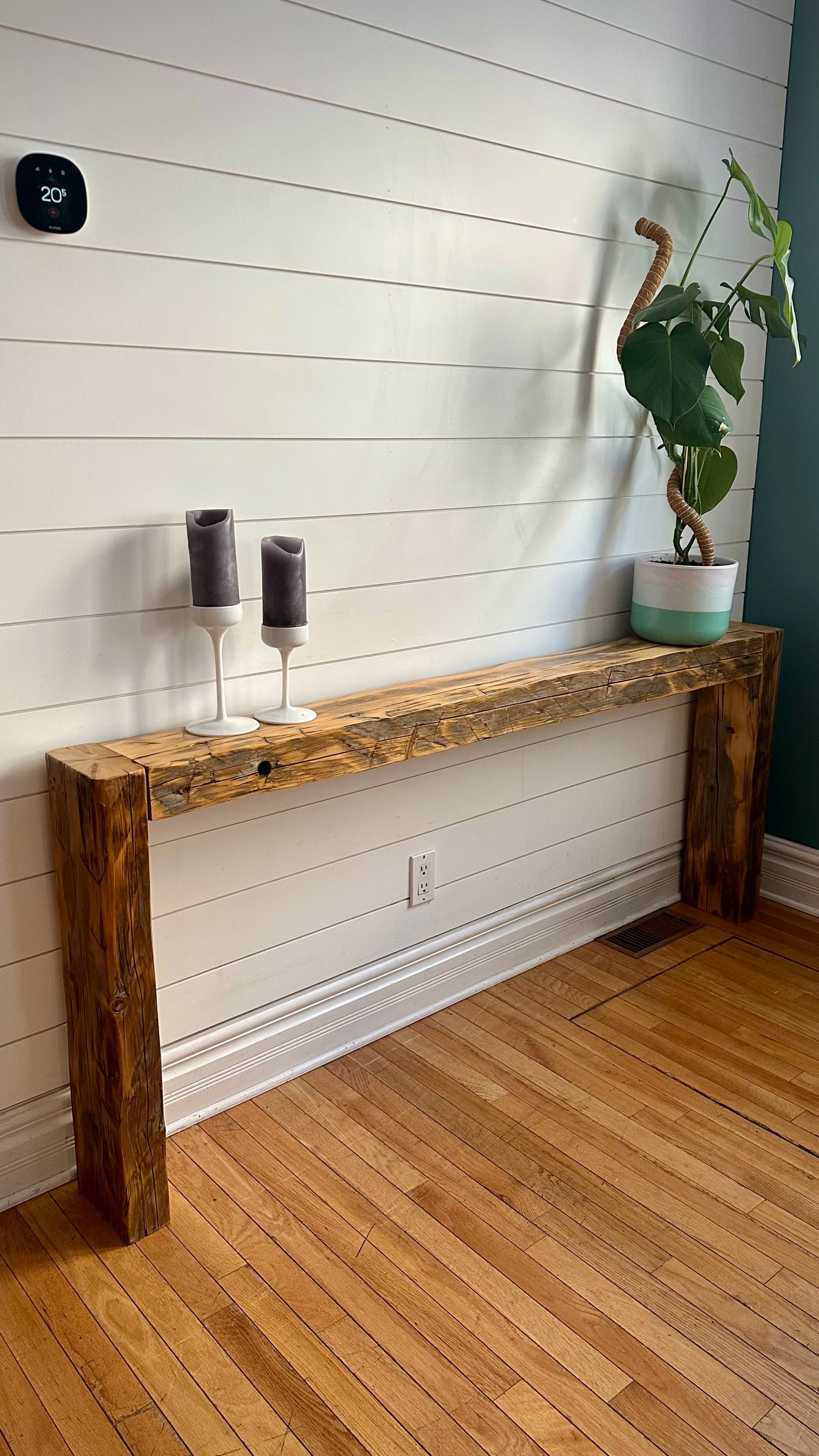 6’ L Rustic Reclaimed Wood Console / Sofa Table