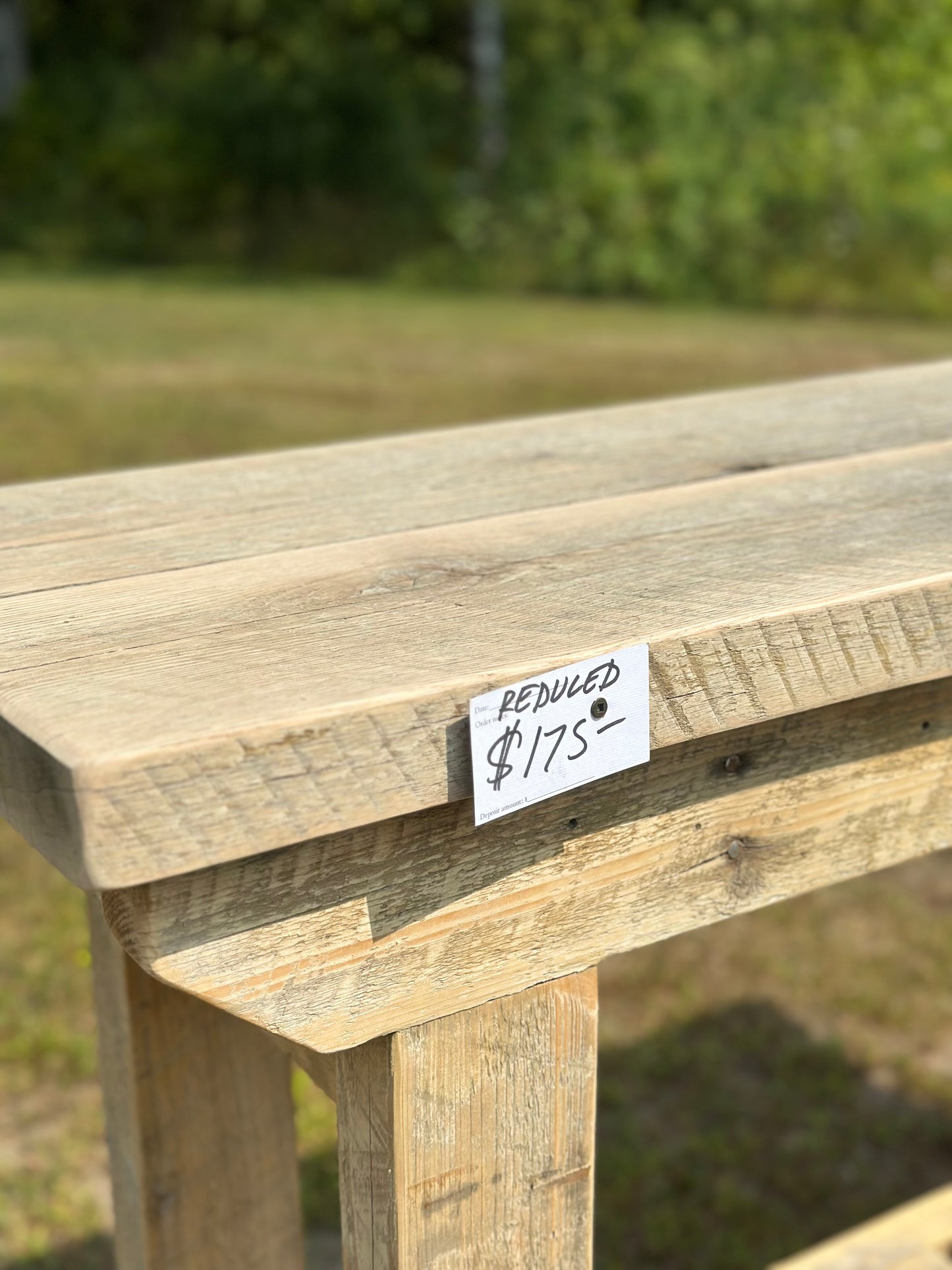 5’ L Rustic Wood Indoor / Outdoor Bar or Console Table