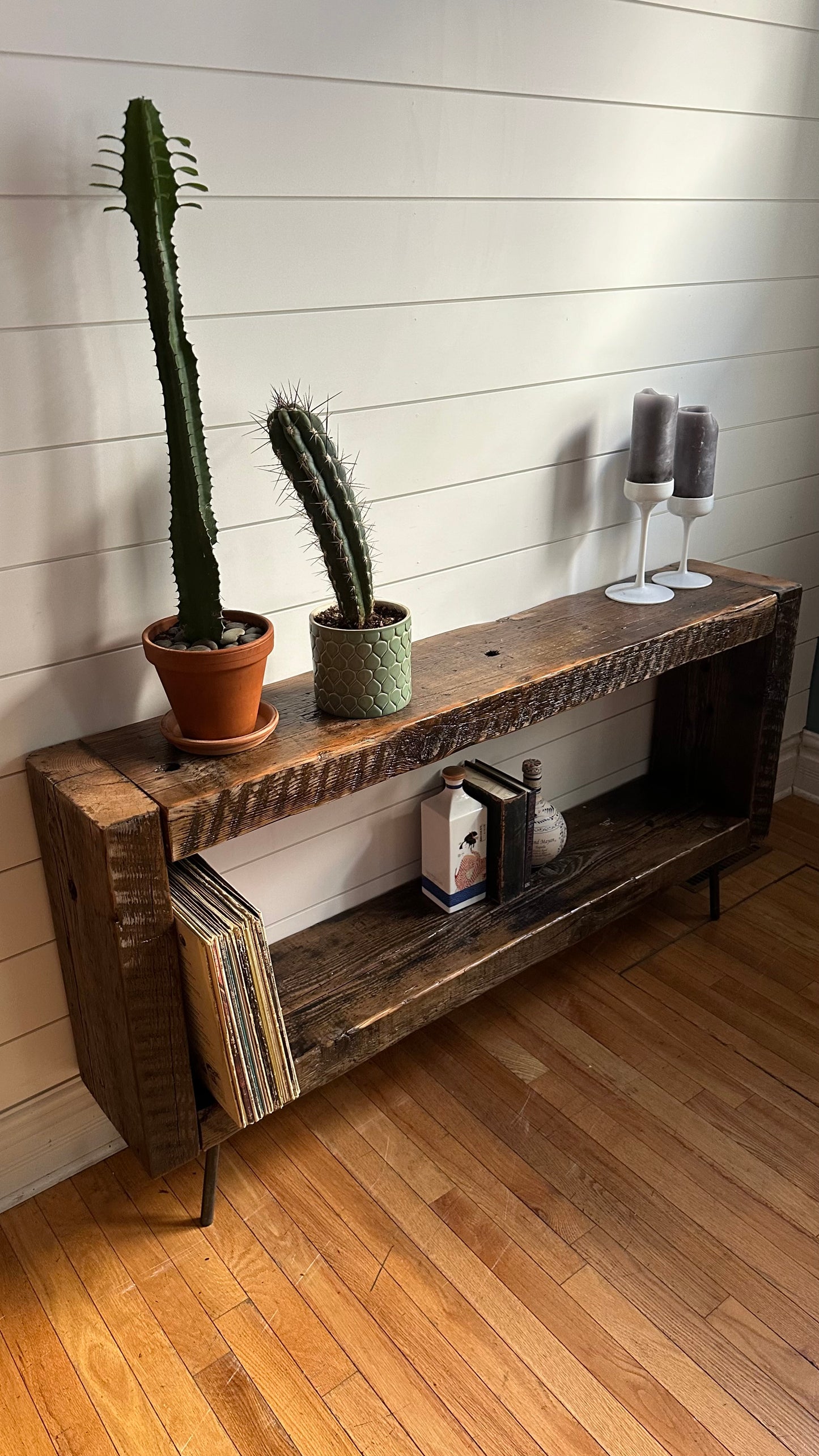 4 1/2’ Rustic Wood Console Table / Media Stand