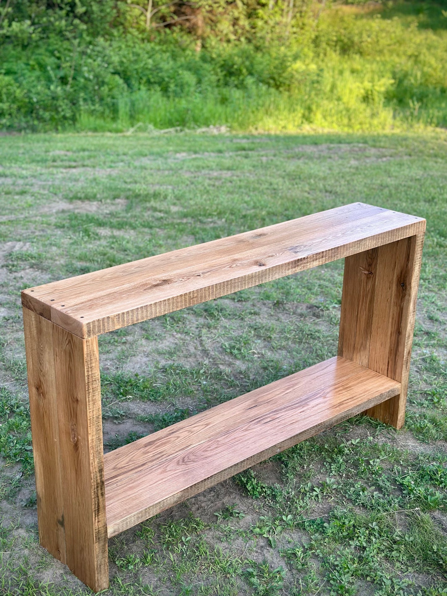 4 1/2’ L Rustic Oak Wood Console / Hallway Table