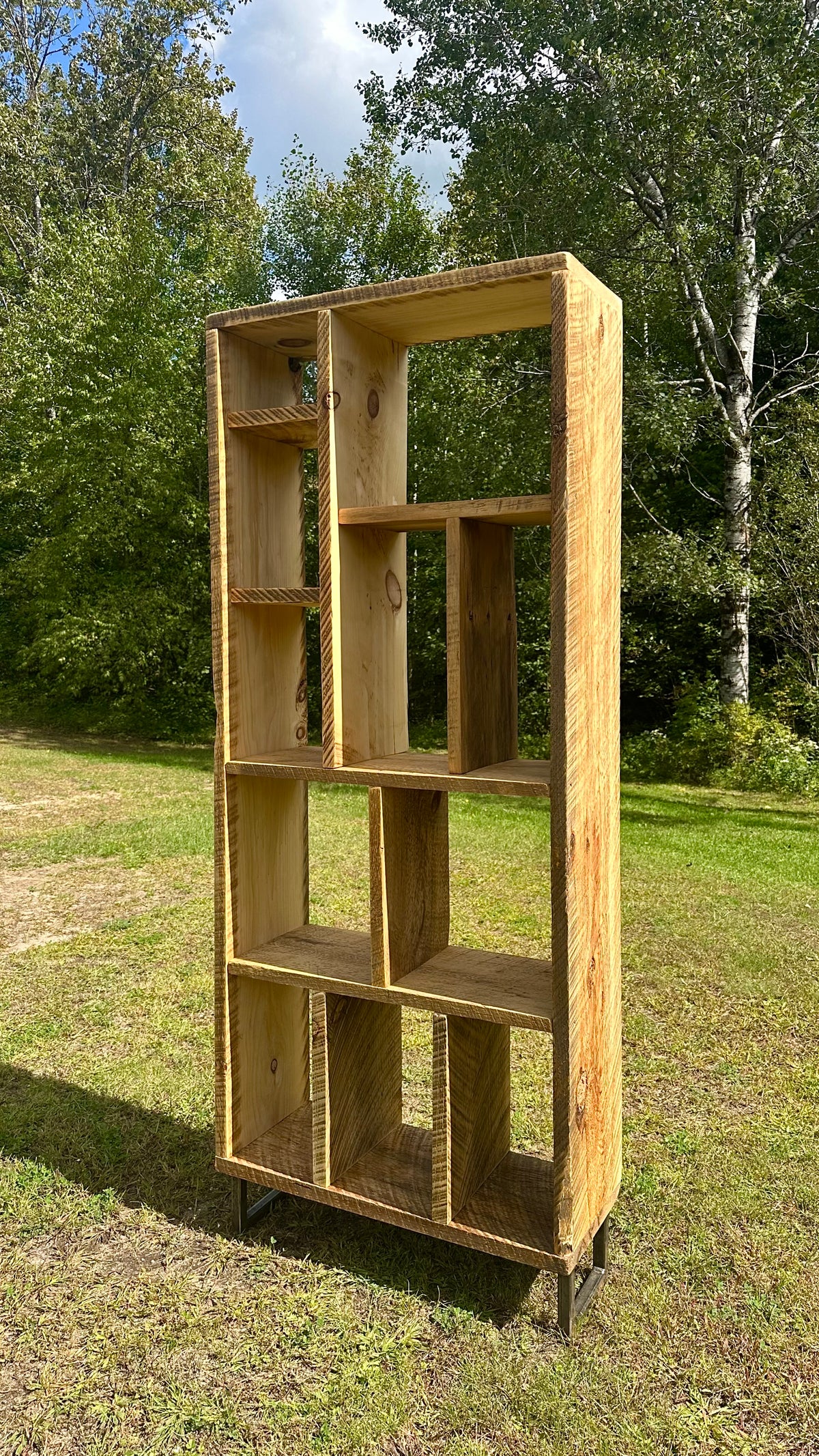 6' H Rustic Wood Bookcase / Shelf