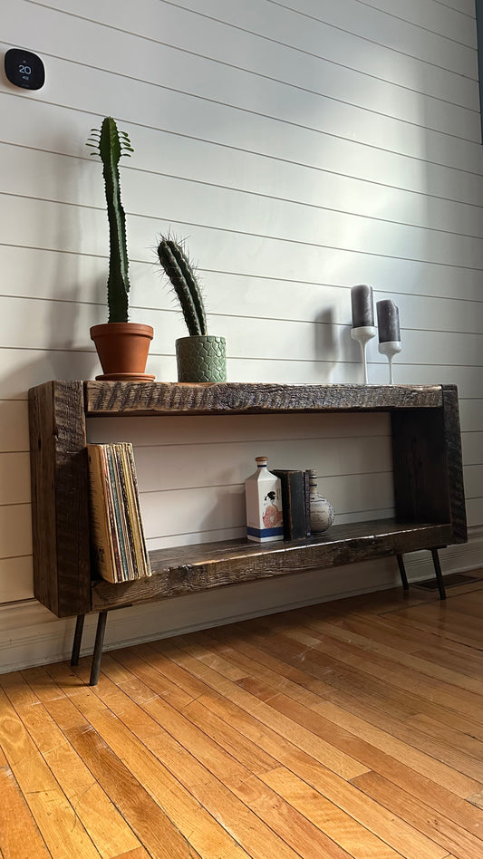 4 1/2’ Rustic Wood Console Table / Media Stand