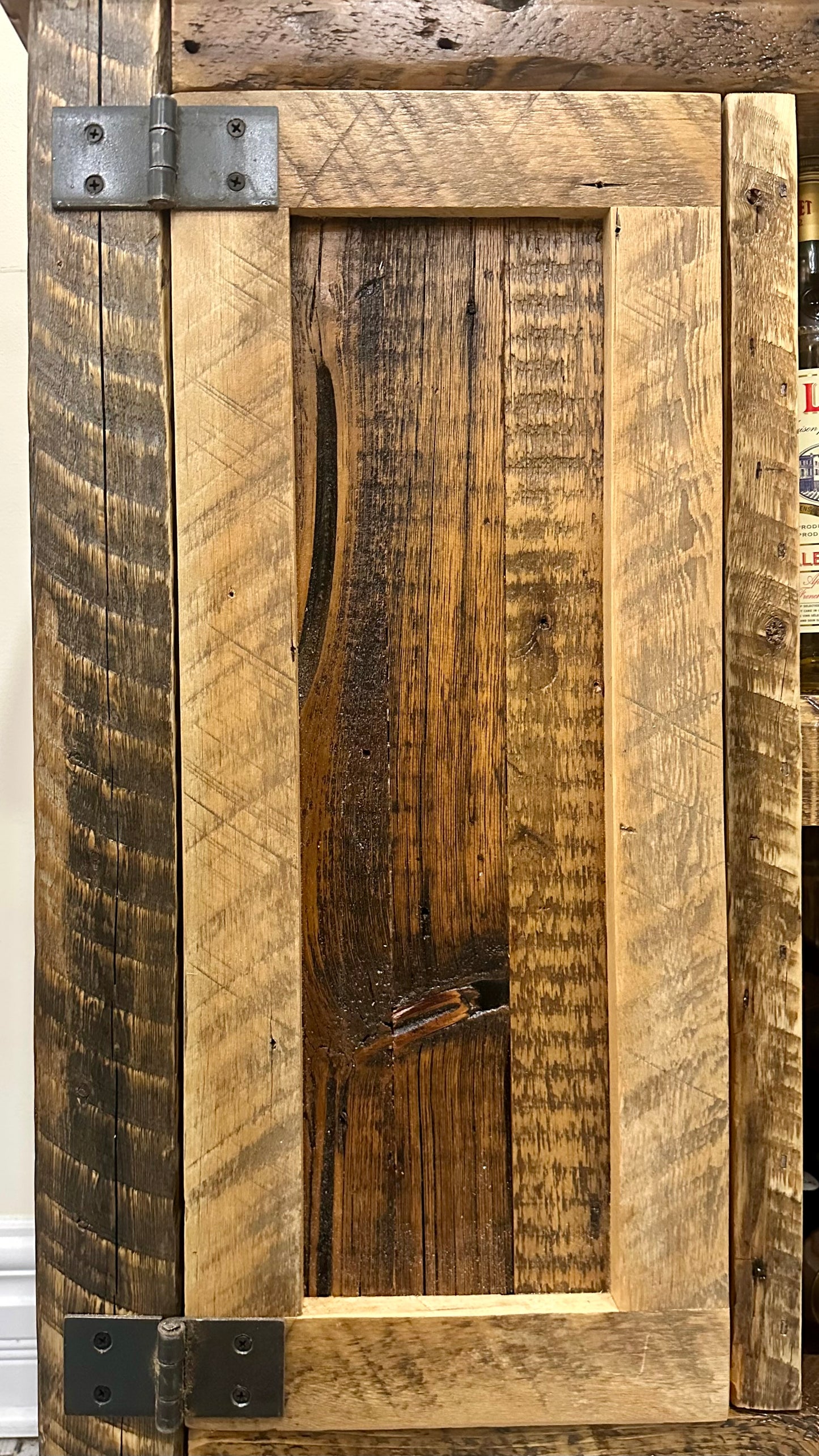 27” L Rustic Wood Bar Height Cabinet