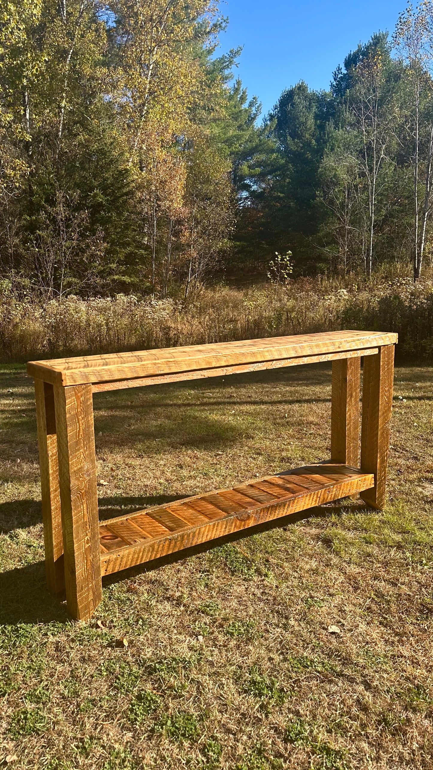 6’ L Rustic Reclaimed Wood Farmhouse Style Console / Hallway Table