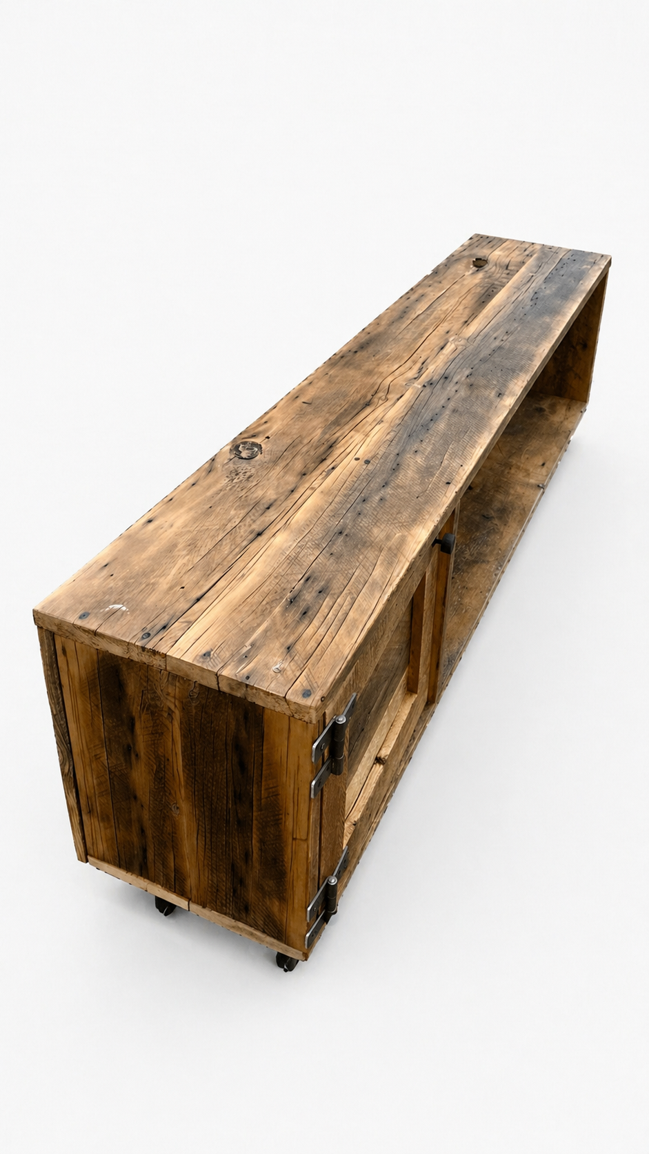 6' L Rustic MCM Style Media Stand
