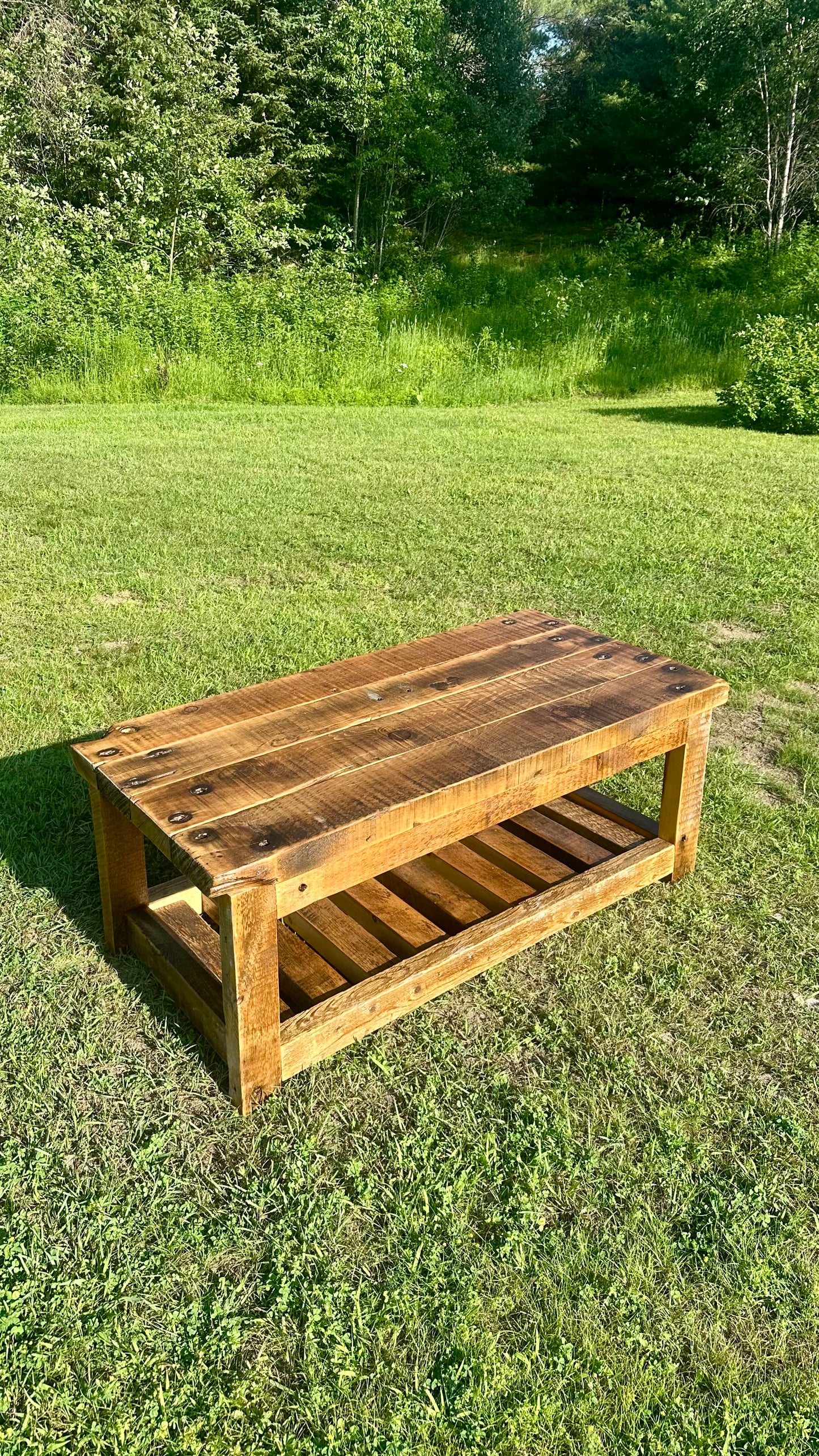 2x4’ Rustic Wood Farmhouse Style Coffee Table