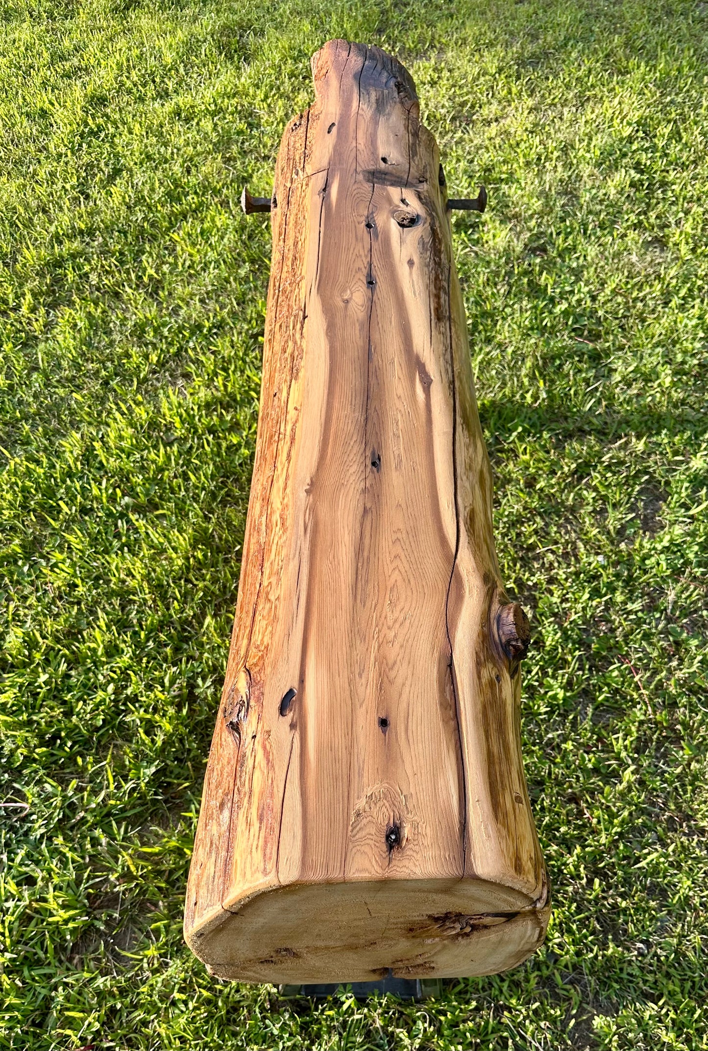 5’ L Rustic Reclaimed Cedar Wood Beam Bench