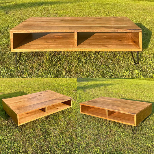 Rustic Retro Inspired Wood Coffee Table