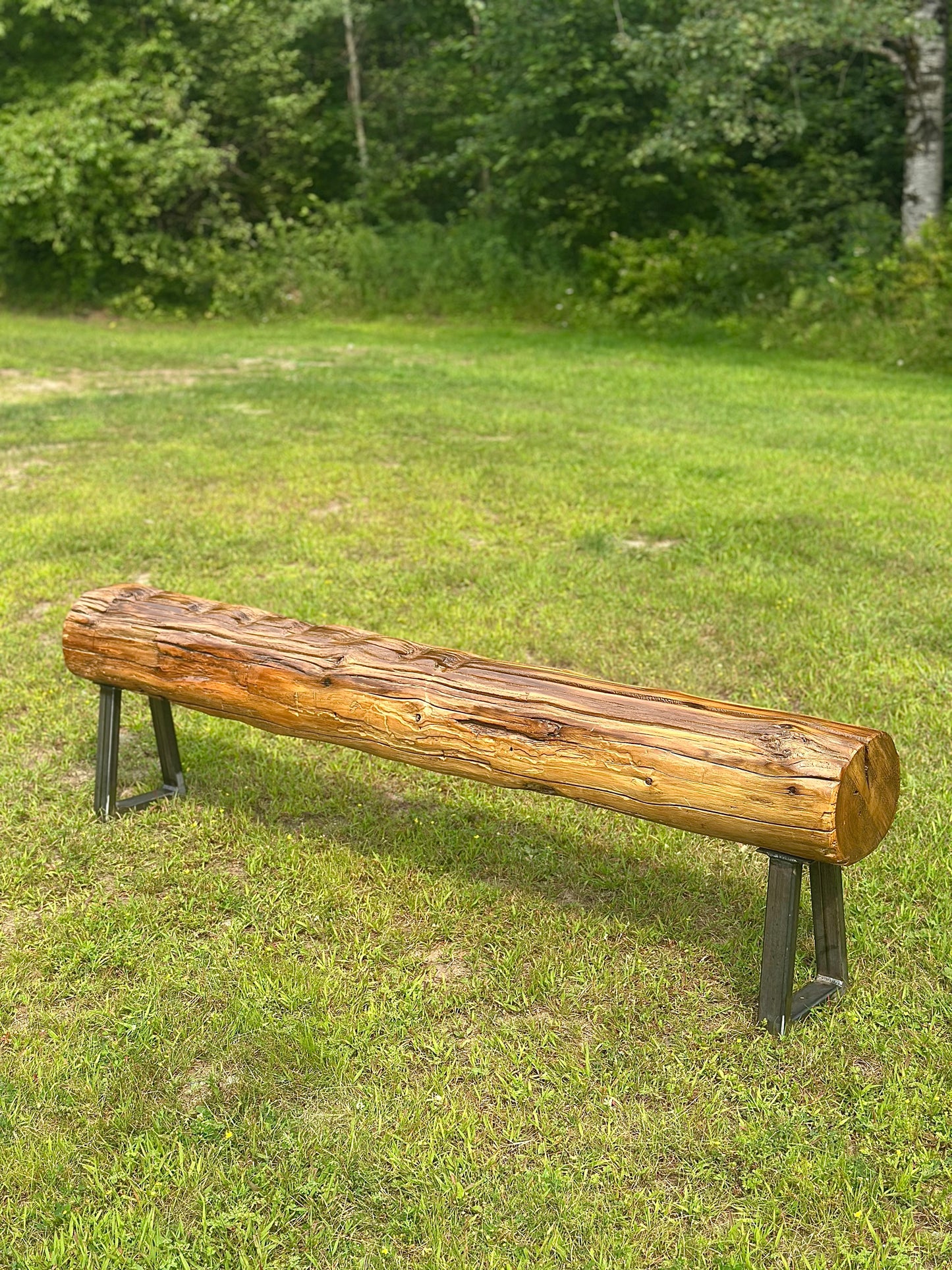 6’ L Rustic Reclaimed Cedar Wood Beam Bench