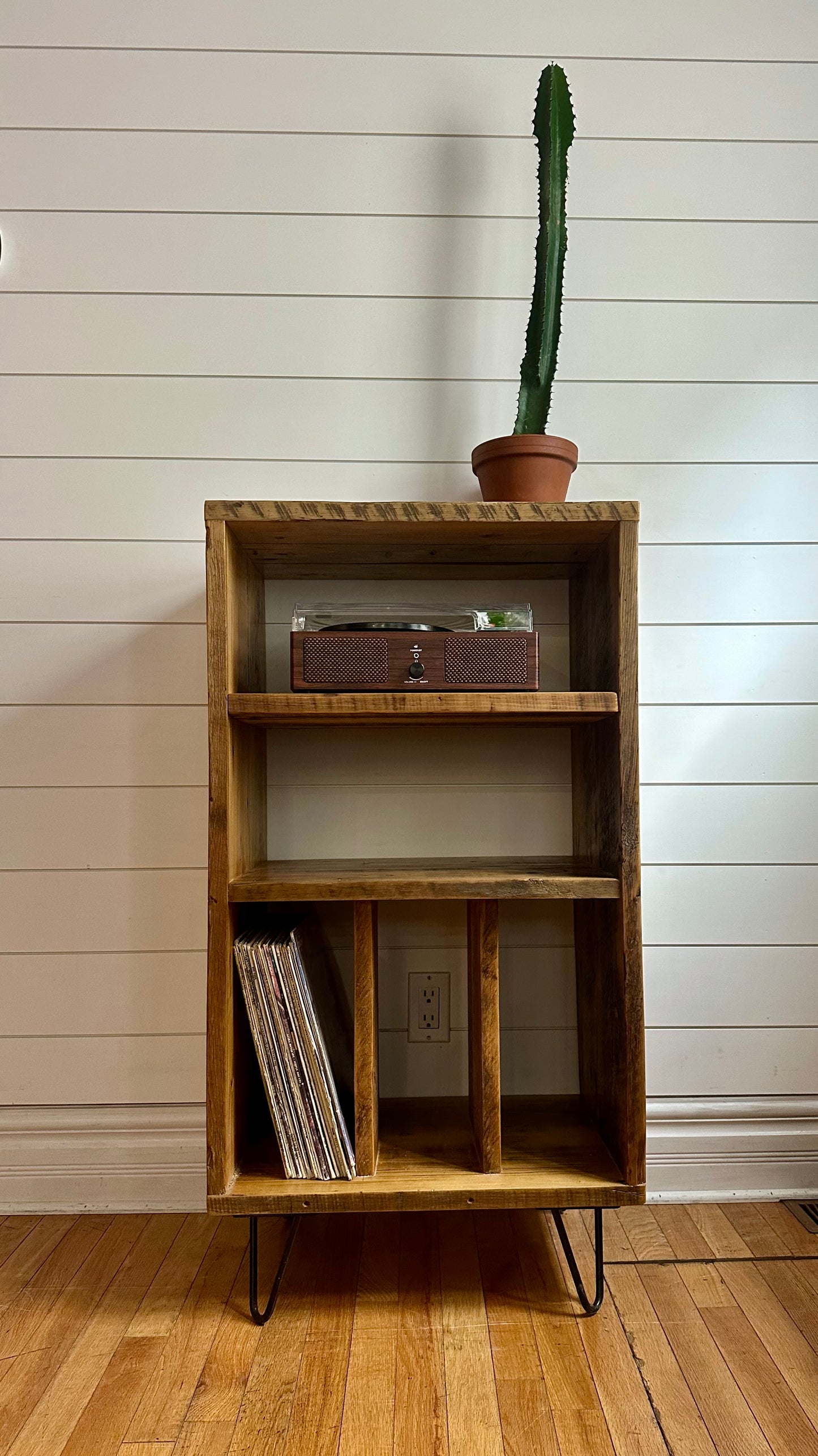 Rustic Wood Media Stand / Bookcase