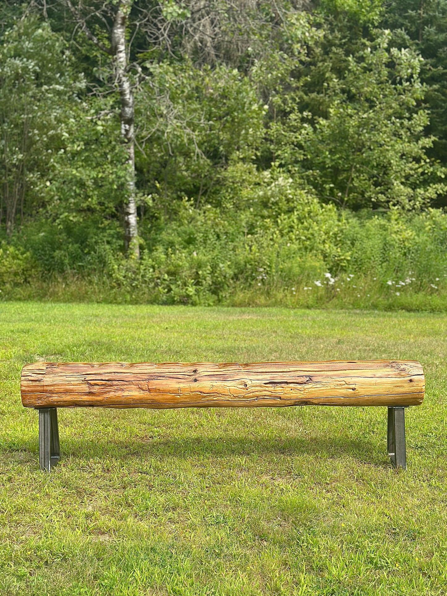 6’ L Rustic Reclaimed Cedar Wood Beam Bench